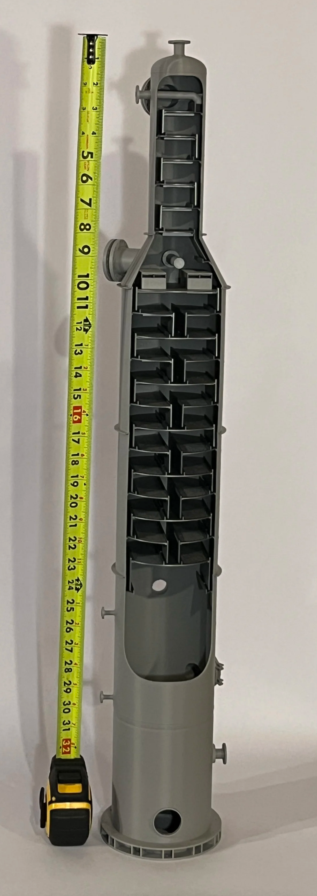 3D printed distillation column model