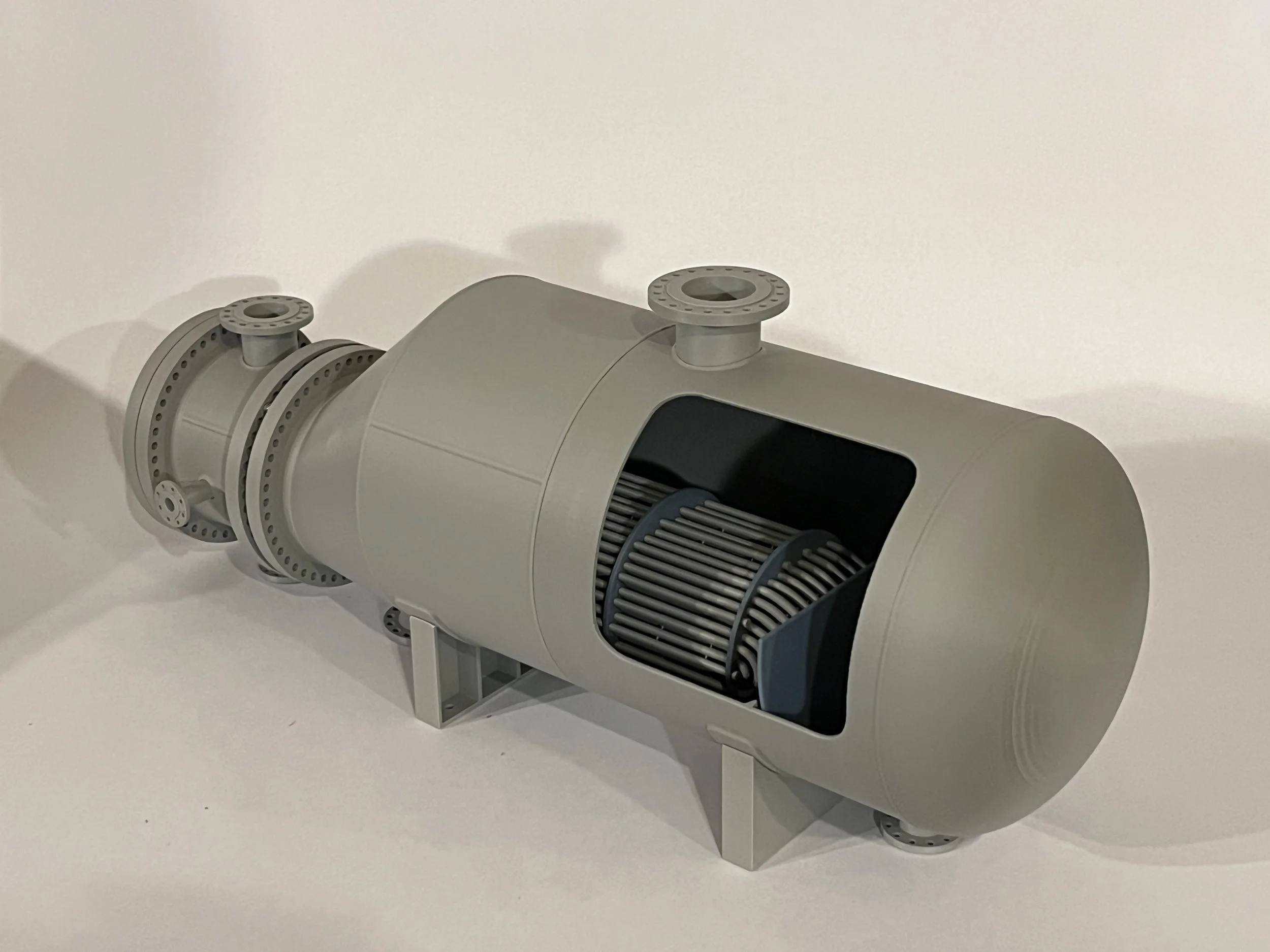 3D printed shell and tube exchanger model TEMA AKU