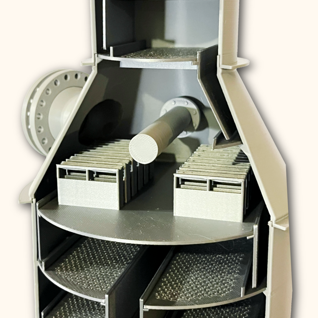 3D printed distillation column model