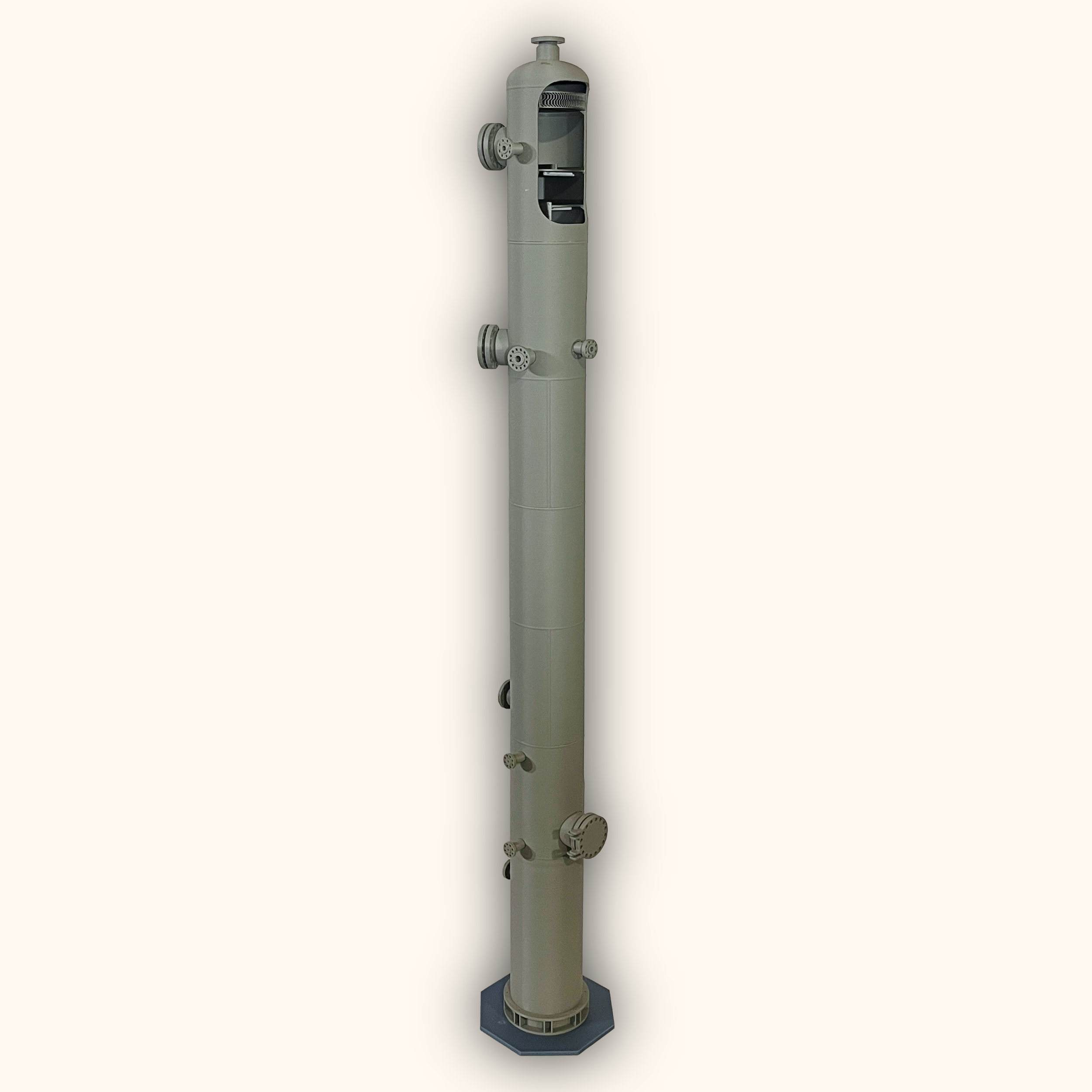 3D printed amine contactor column model