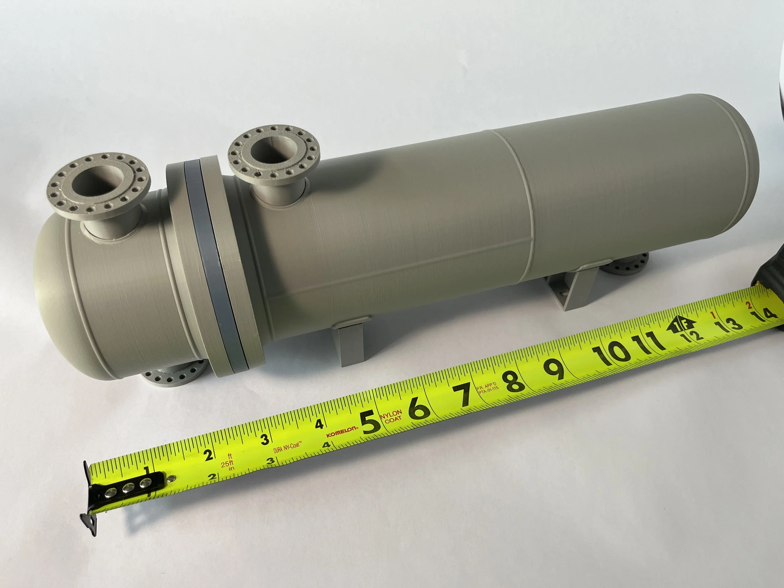 3D printed shell and tube exchanger model TEMA BEU