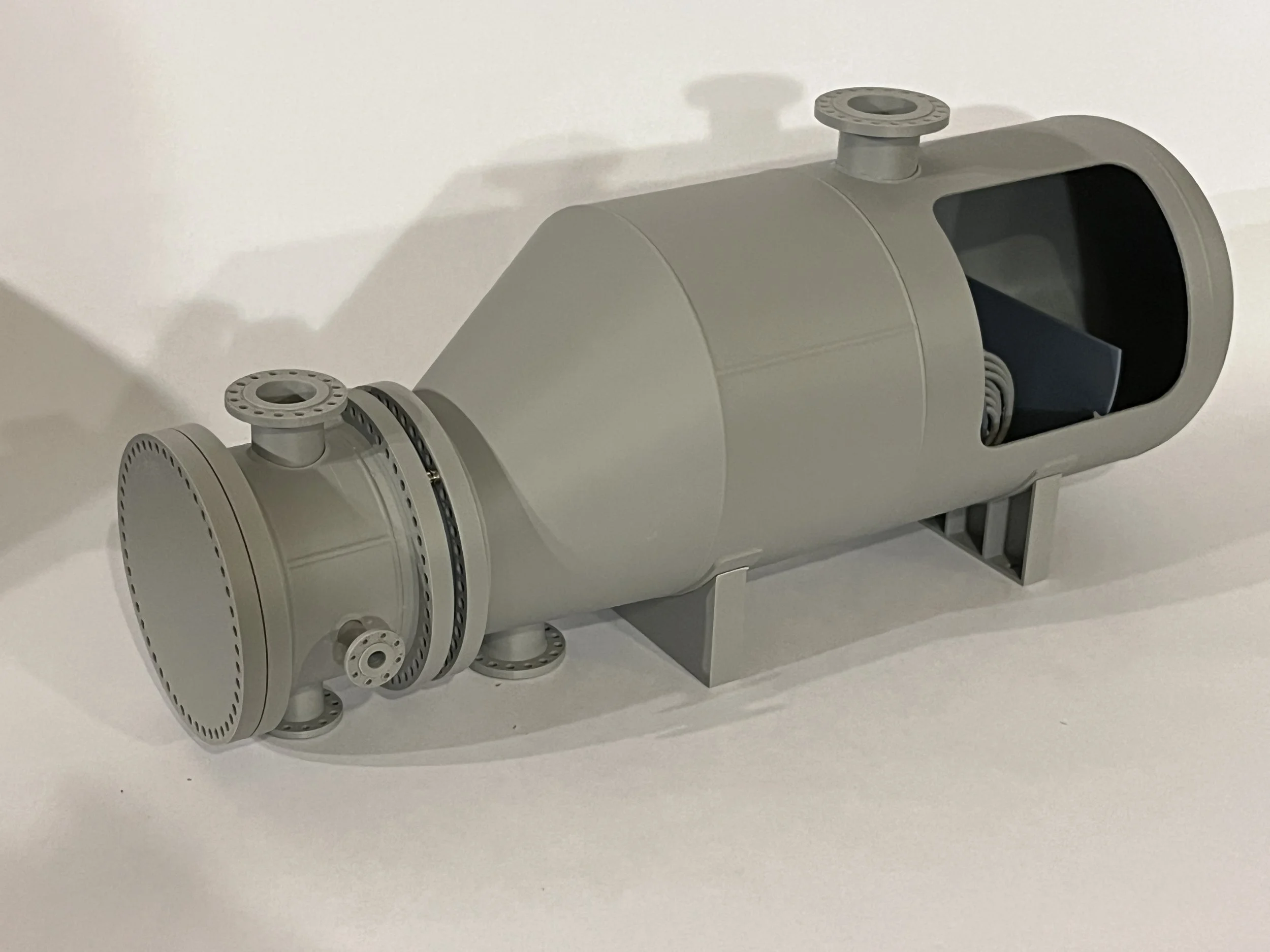 3D printed shell and tube exchanger model TEMA AKU