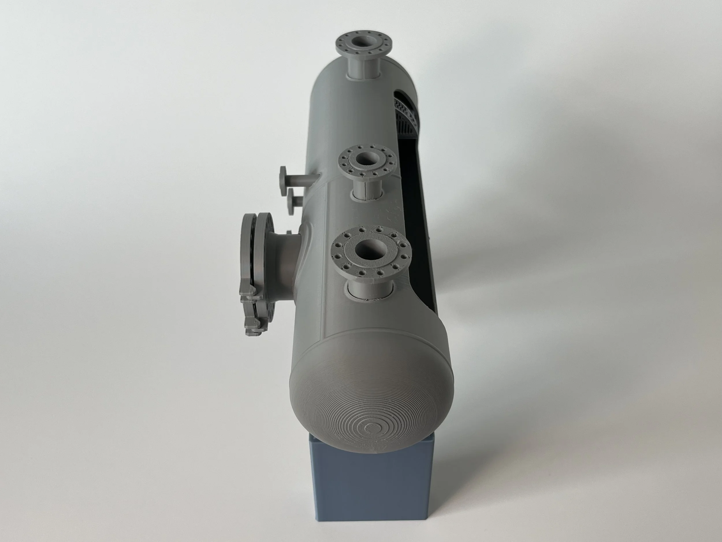3D printed ASME horizontal pressure vessel with water boot