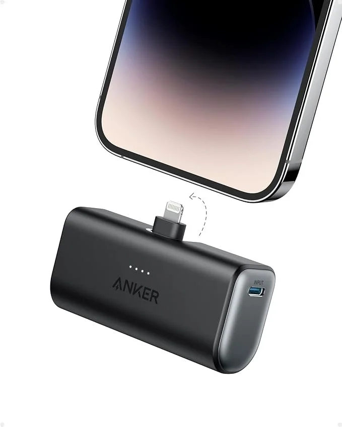 SAVE 47% - Anker Nano Power Bank. 5,000mAh. Fast 22.5W. Built-in Lightning connector (4.4 rating, 10k+ reviews)