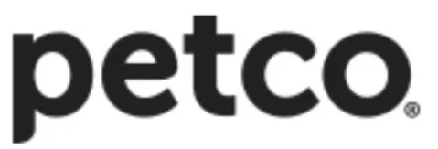 Logotipo de Petco en blanco y negro.