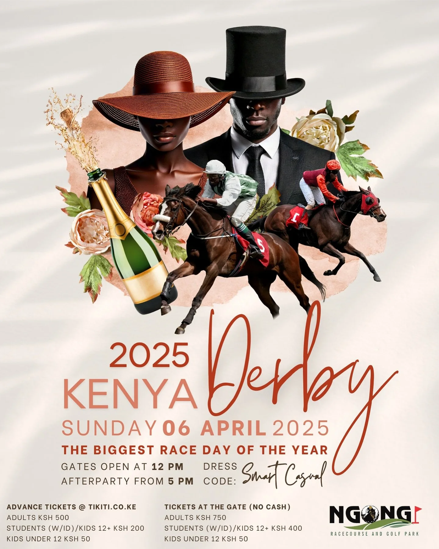 The Kenya Derby 🏇🏾 is on Sunday, 06 April, 2025 from 12 pm. (🎟️Tickets in bio)

The biggest race day of the year promises a fashionable afternoon featuring thrilling horse racing, delectable food and drink 🍾, a curated pop-up market, and family-f