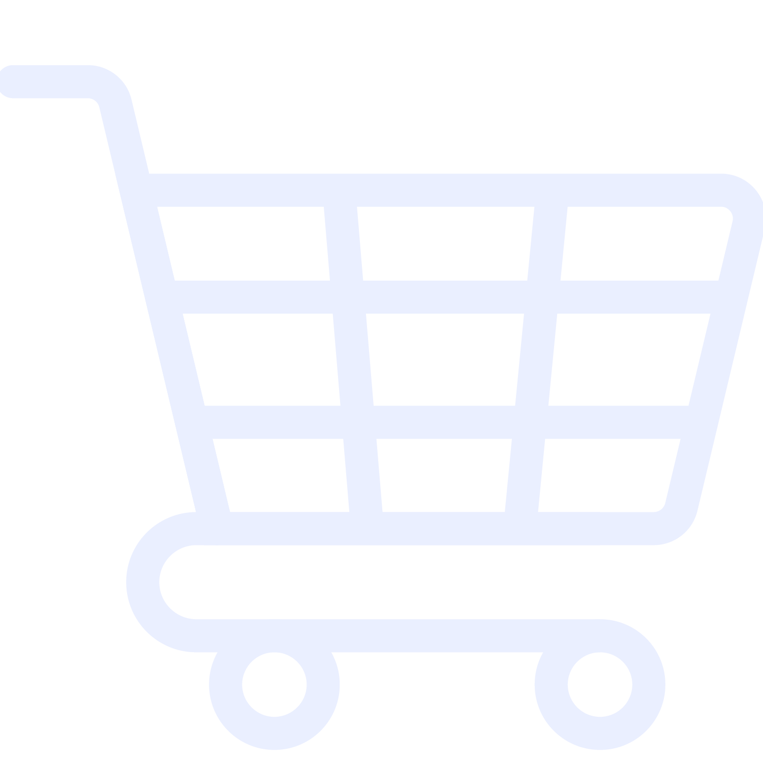 Icon of a shopping cart with a handle and wheels.