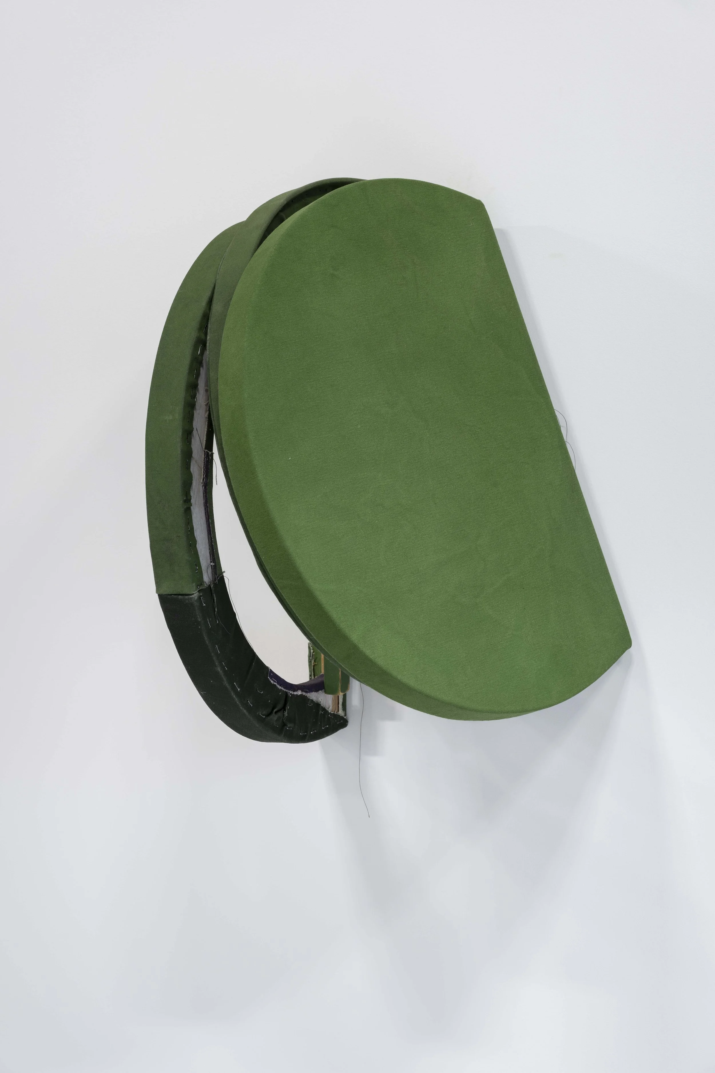 Simon Callery, Chromium Oxide Cut Pit Painting Oblique, 2013. Oil, distemper, canvas, wood, aluminium and steel, 43.5 x 57 x 40 cm.