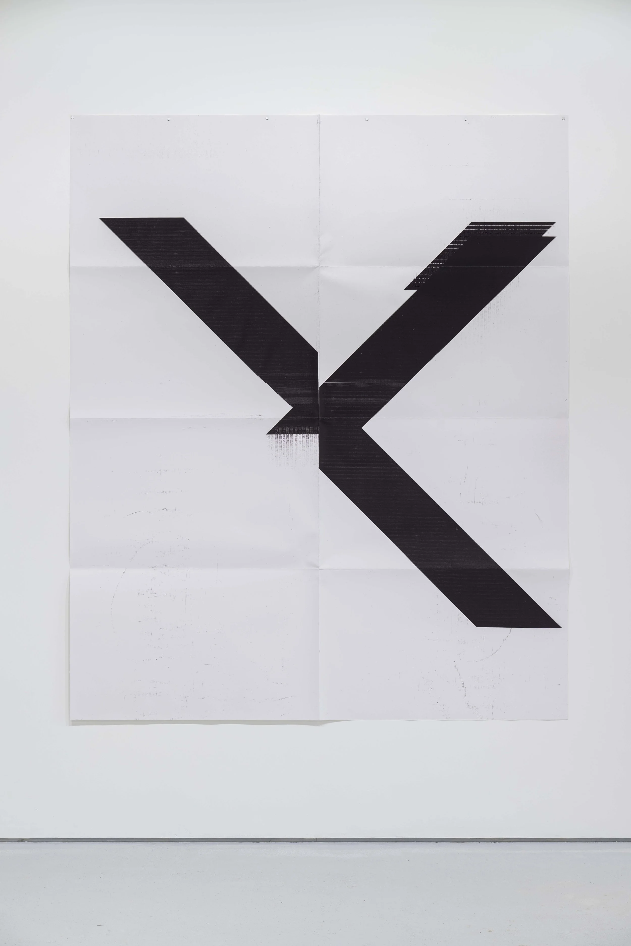 Wade Guyton, X Poster (Untitled, 2007, WG1209), 2013. Epson UltraChrome inkjet on linen, 213 x 175 cm