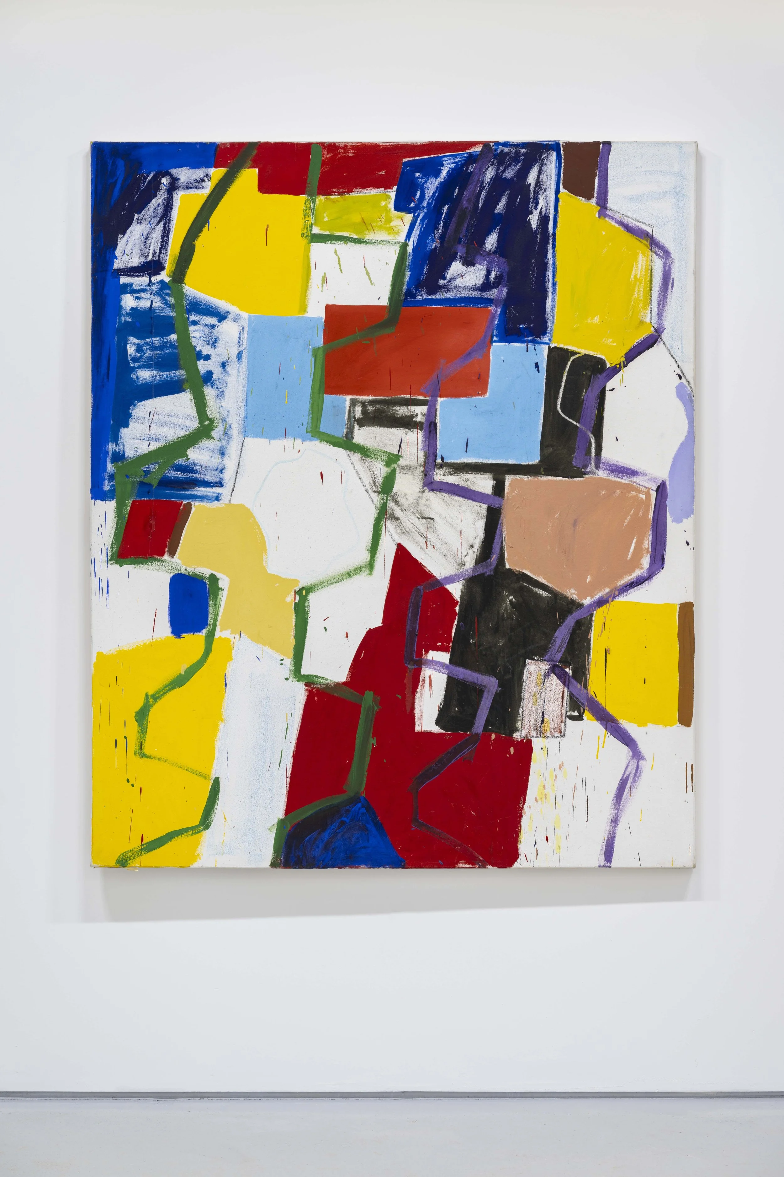 Julian Dashper, Anglican Church at Matauri Bay, 1985. Oil on Canvas, 181 x 150 cm.