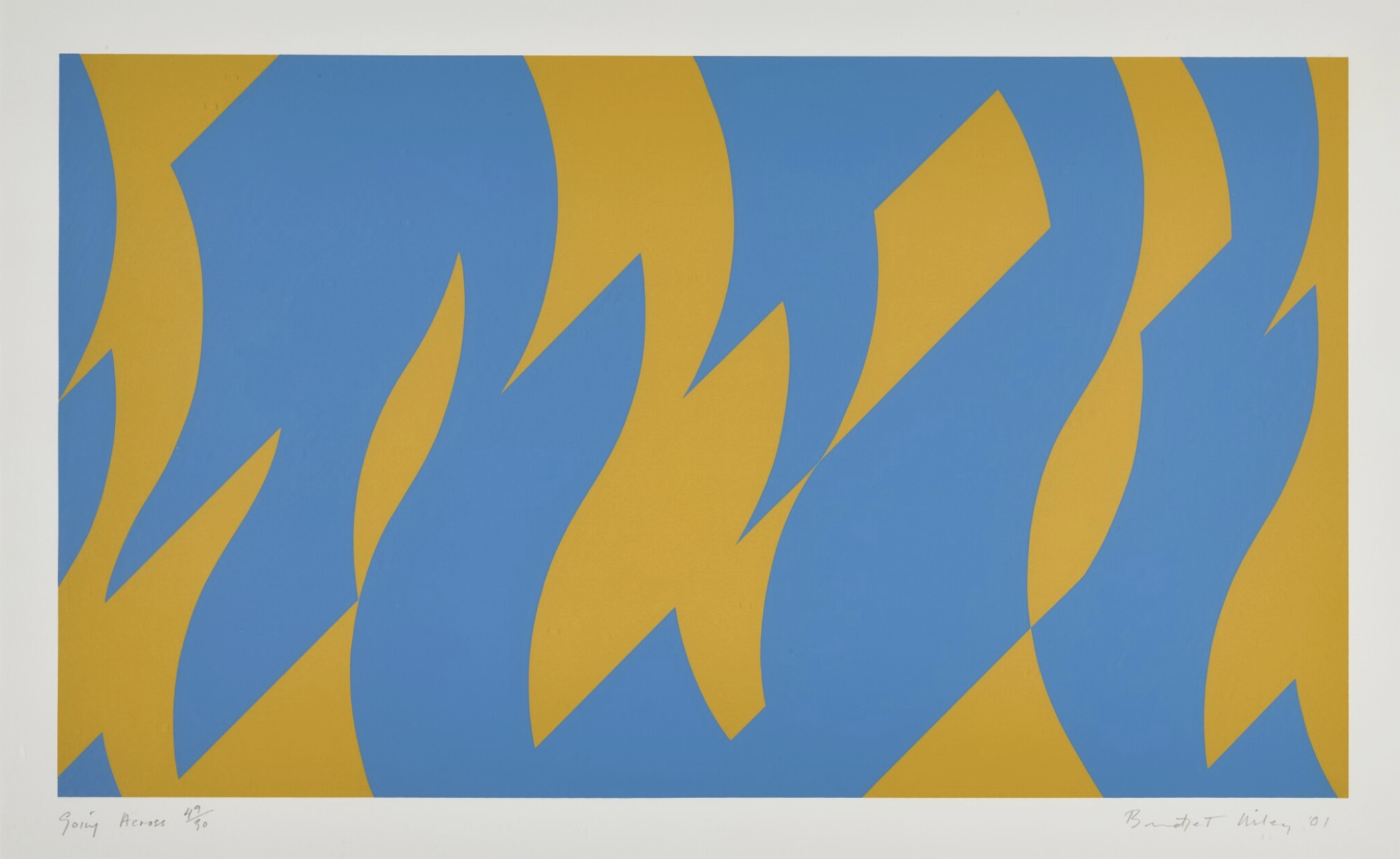 Going Across | 2001, Screenprint in 2 colours plus white under print on Somerset Tub, Edition of 90 plus 10 AP’s, 61.6 x 91.3 cm (sheet), £