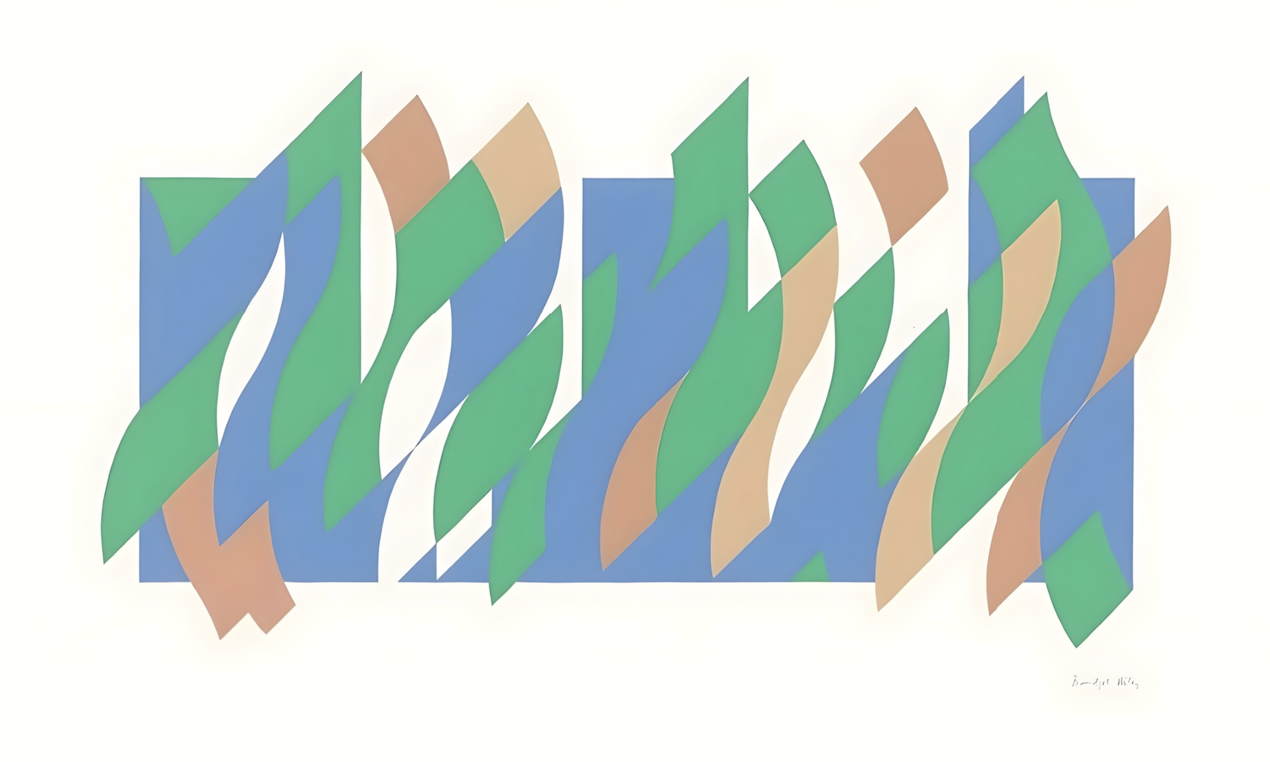 Wall Painting 1 | 2007, Screenprint in 4 colours plus white under print on Fabriano 5 paper, Edition of 150 plus 10 AP’s, 56 x 91.5 cm (sheet)
£ 16,500.