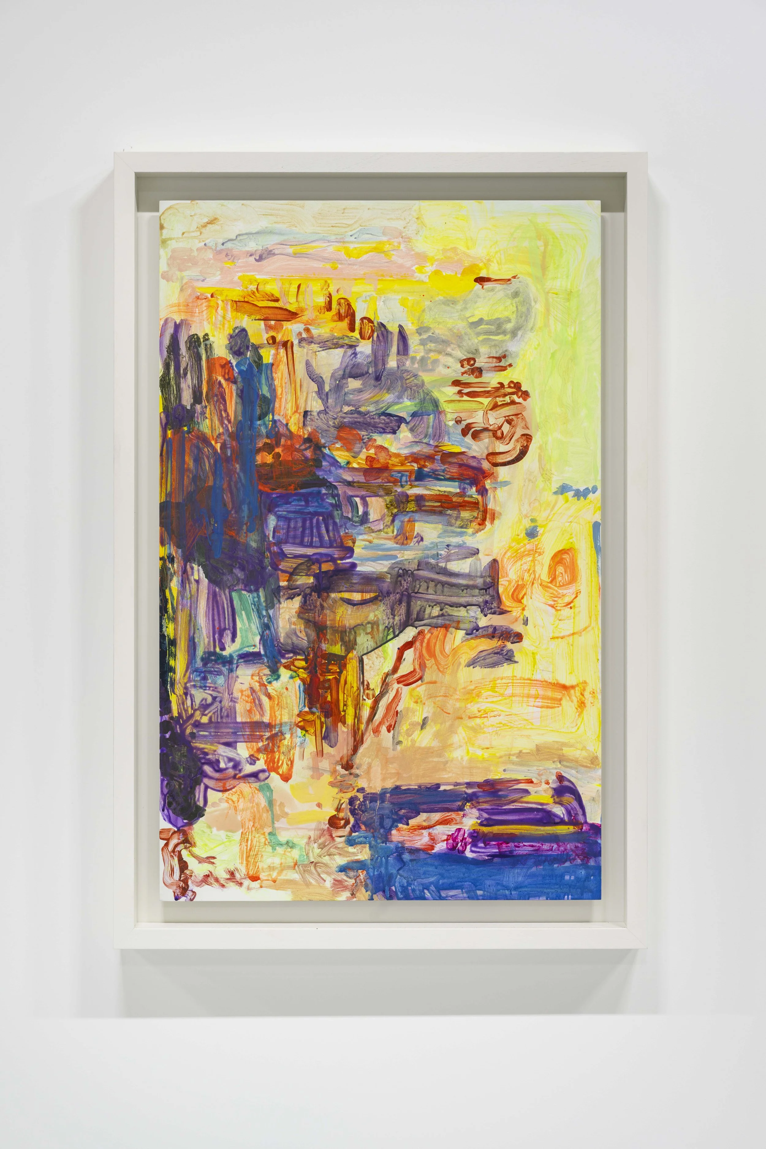 Hayley Tompkins, Yellow Politic, 2020. Acrylic on gesso board, 100 x 63 cm.