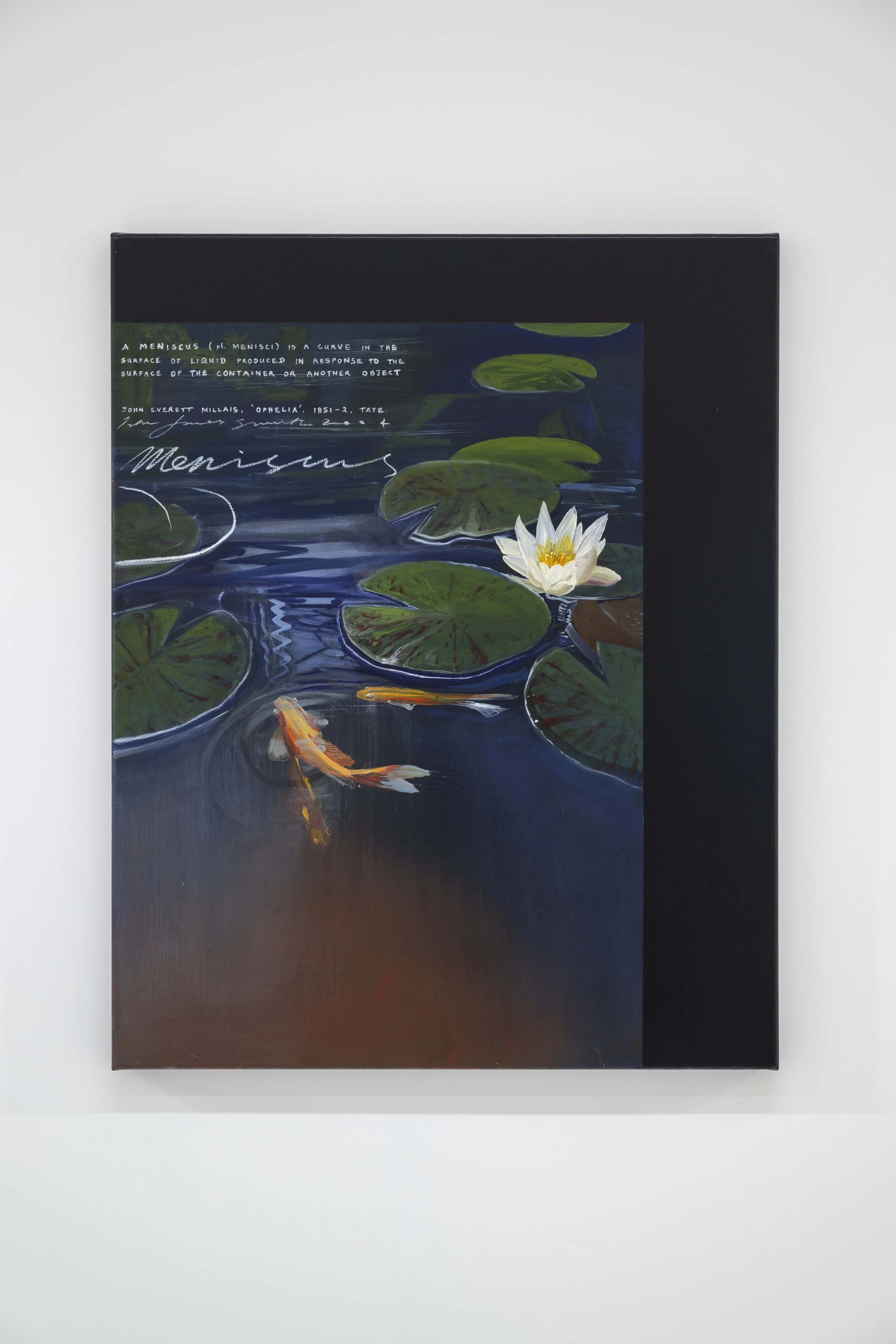 Peter James Smith, Meniscus, Tears for Ophelia, 2004. Oil on Canvas, 76 x 61 cm.