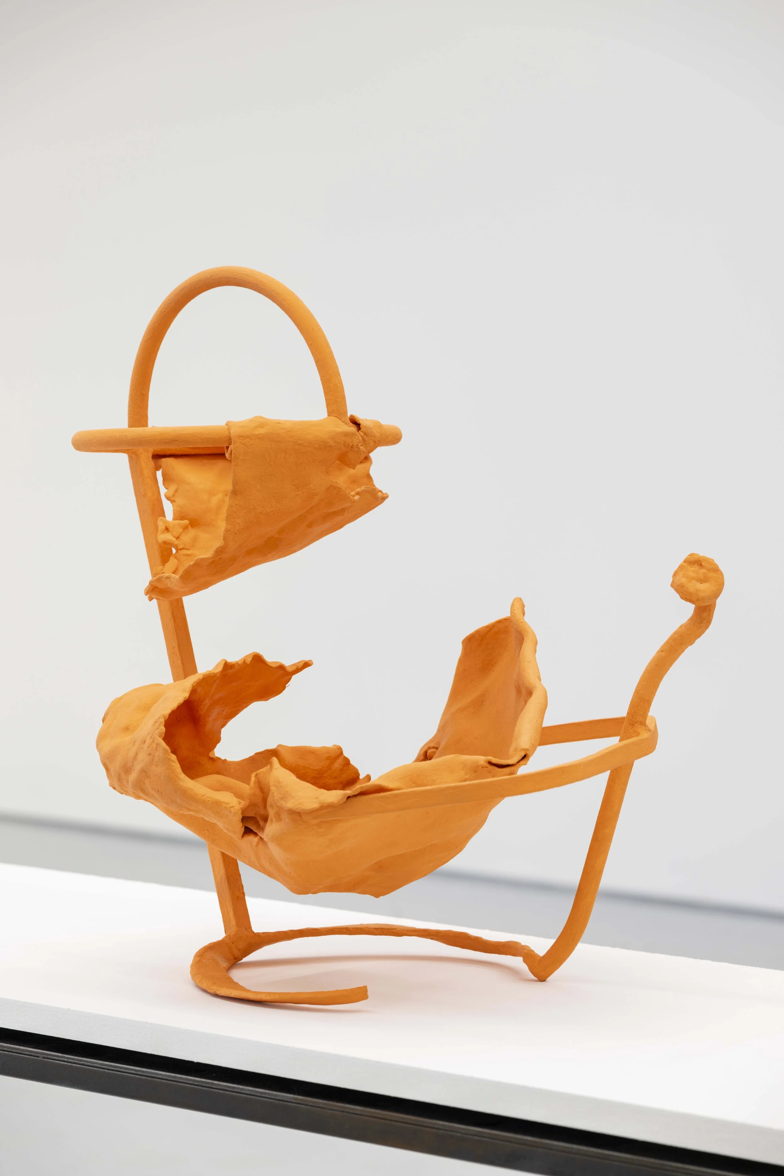Olivia Bax, Vide Poche (Pumpkin), 2018. Steel, lead, paint, 44 x 50 x 33 cm.