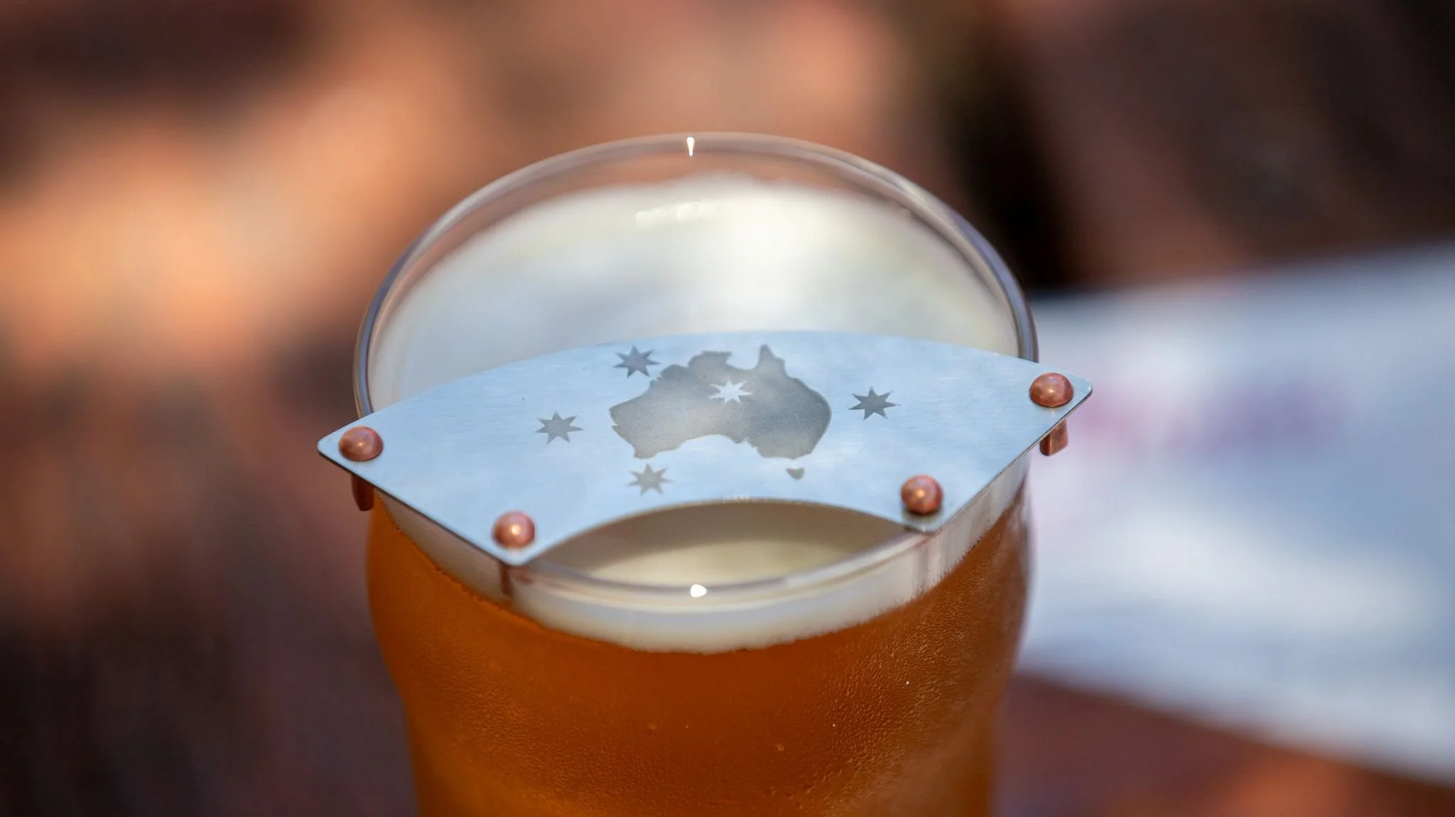 TiMelly Australia southern cross moustache guard on a cold pint of beer.jpg