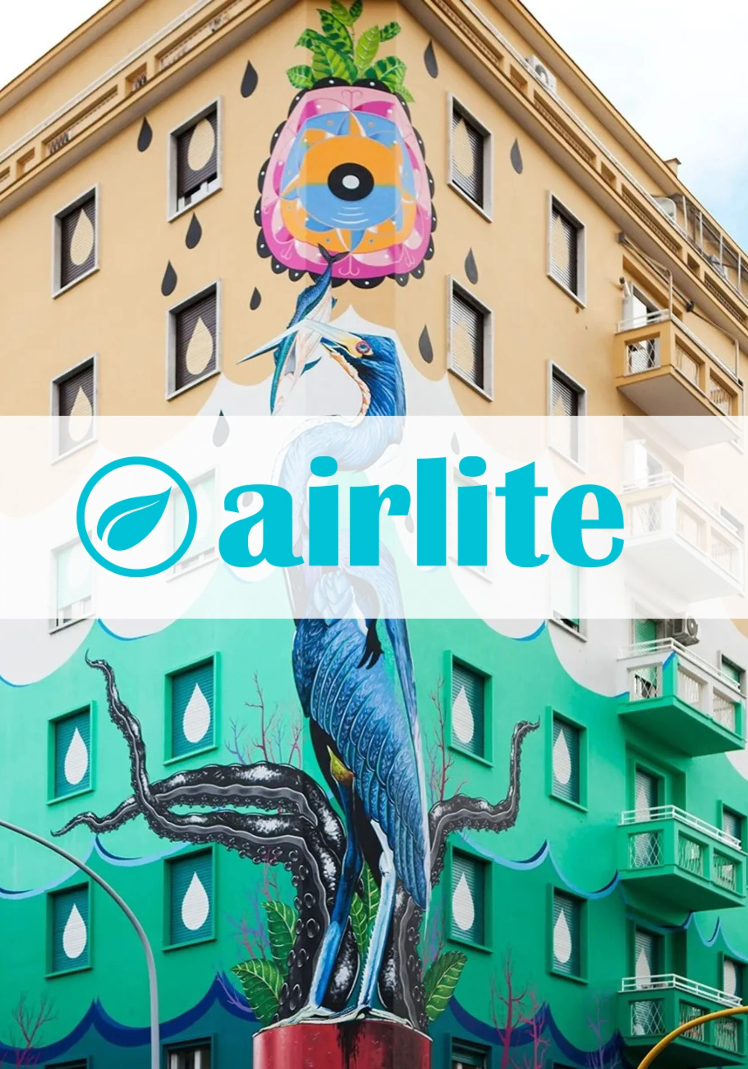 Airlite ile boyanan sanatsal bir duvar