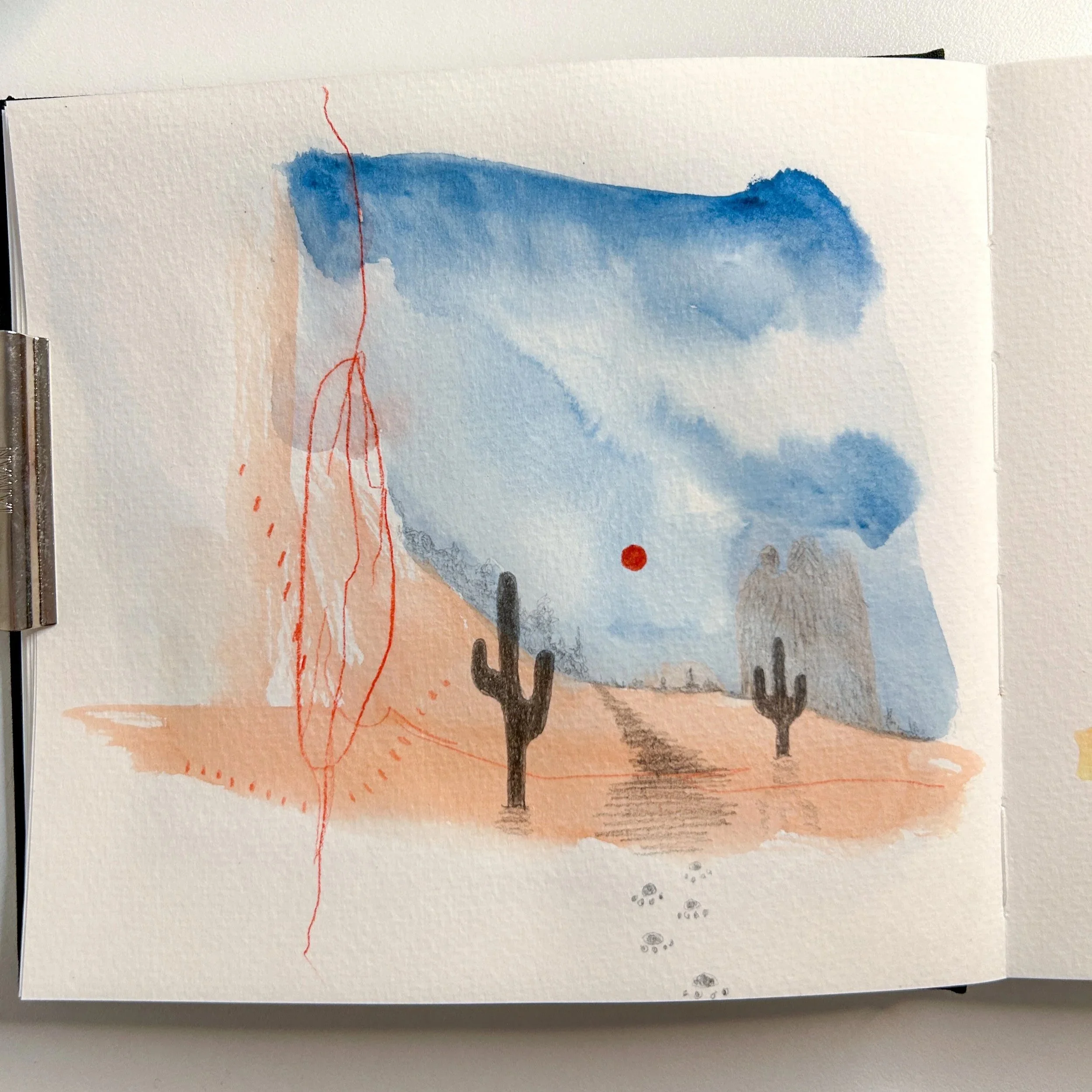 Einblick ins Skizzenbuch der Künstlerin