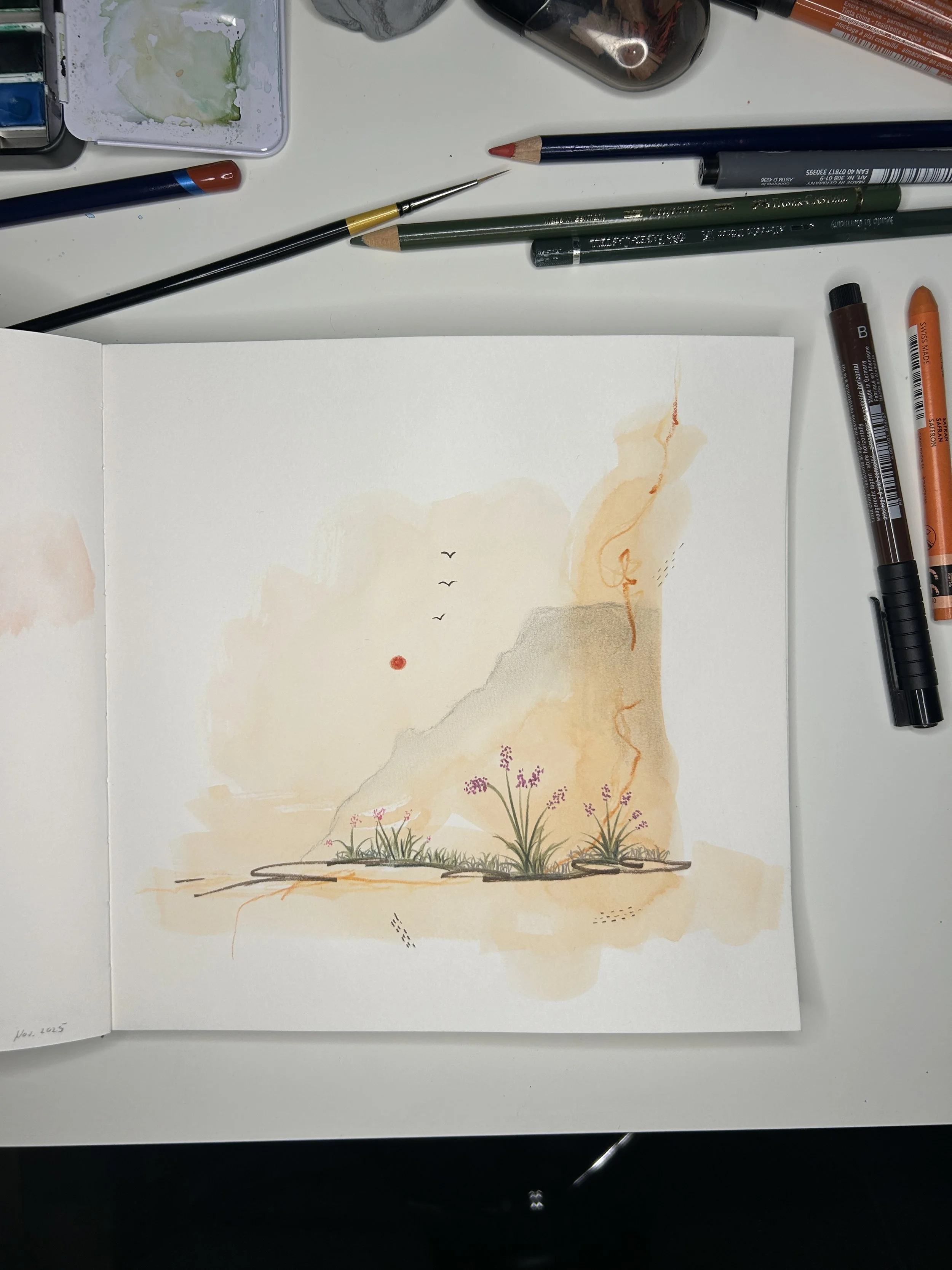 Einblick in das Skizzenbuch von Laura Franz