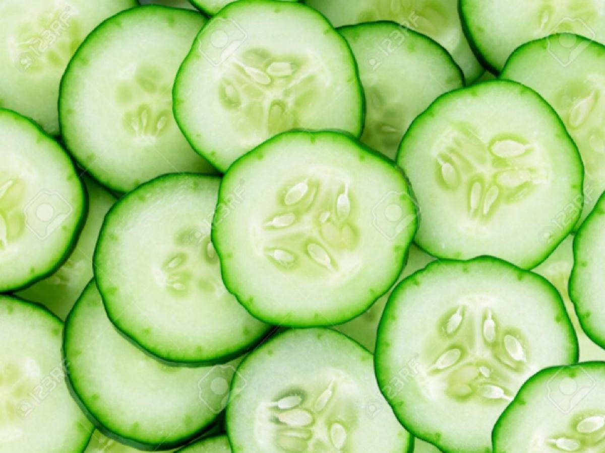 Sliced cucumbers
