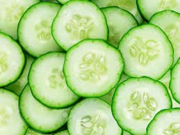 Sliced cucumbers