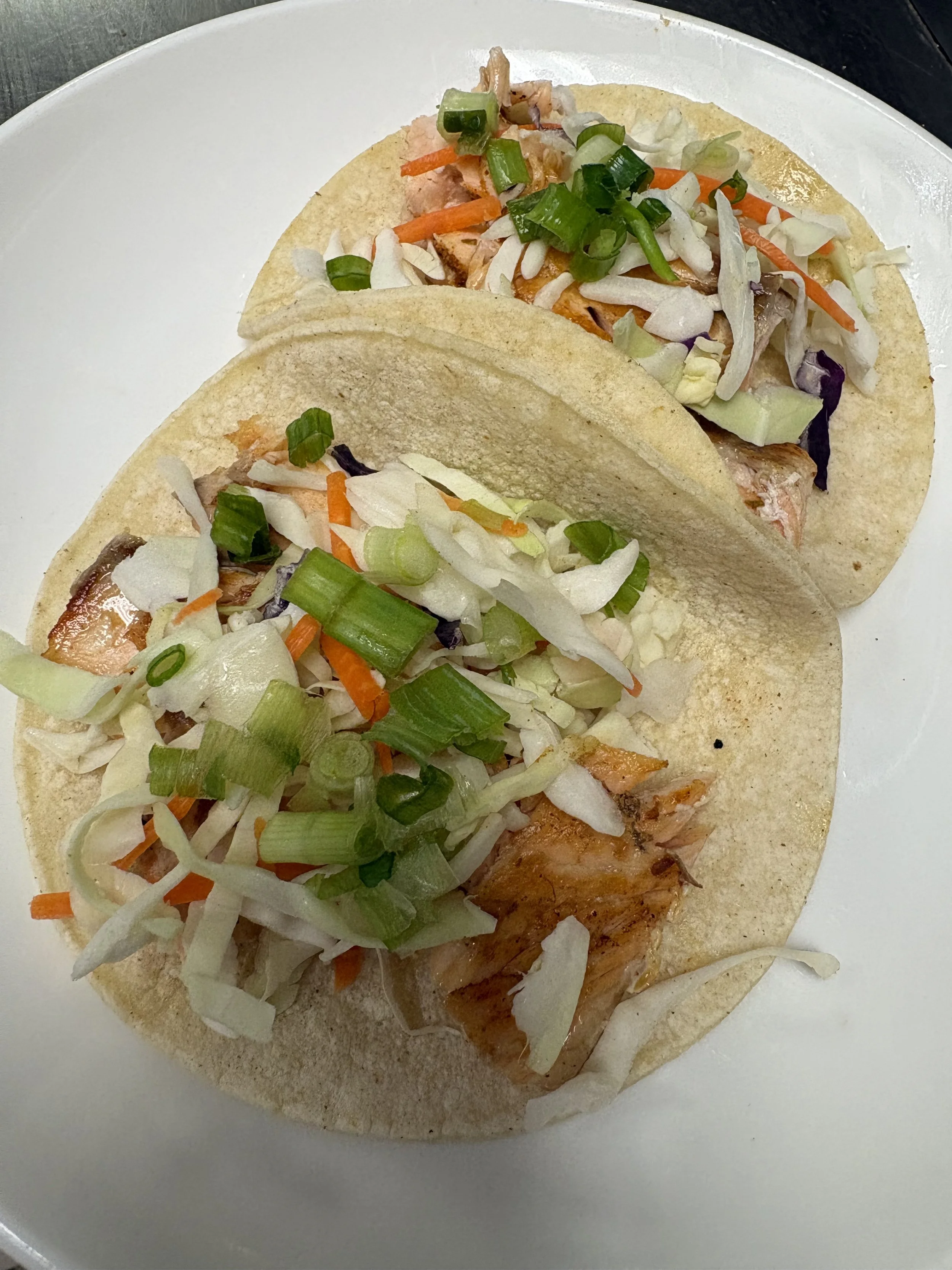 Salmon fish tacos