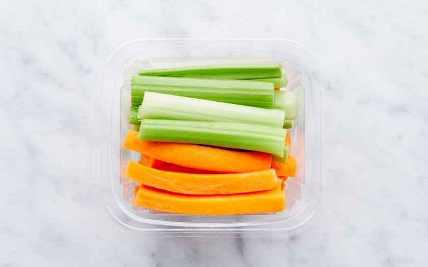 Carrot and celery sticks