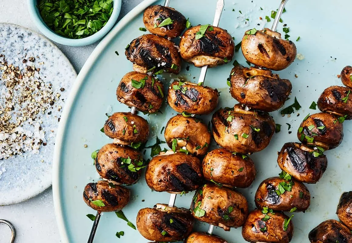 Grilled mushrooms