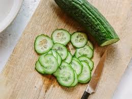 Sliced cucumbers