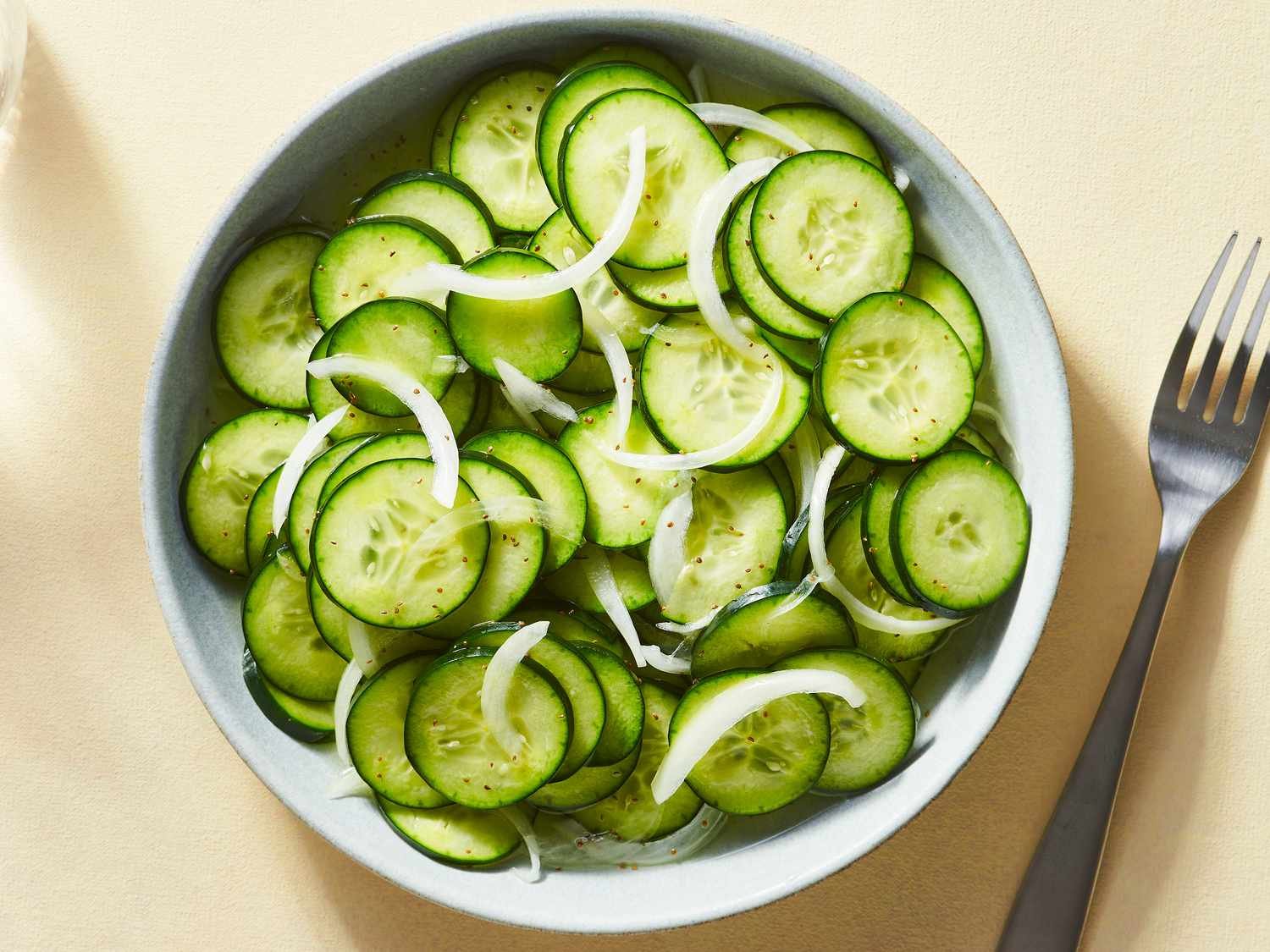 Sliced cucumbers