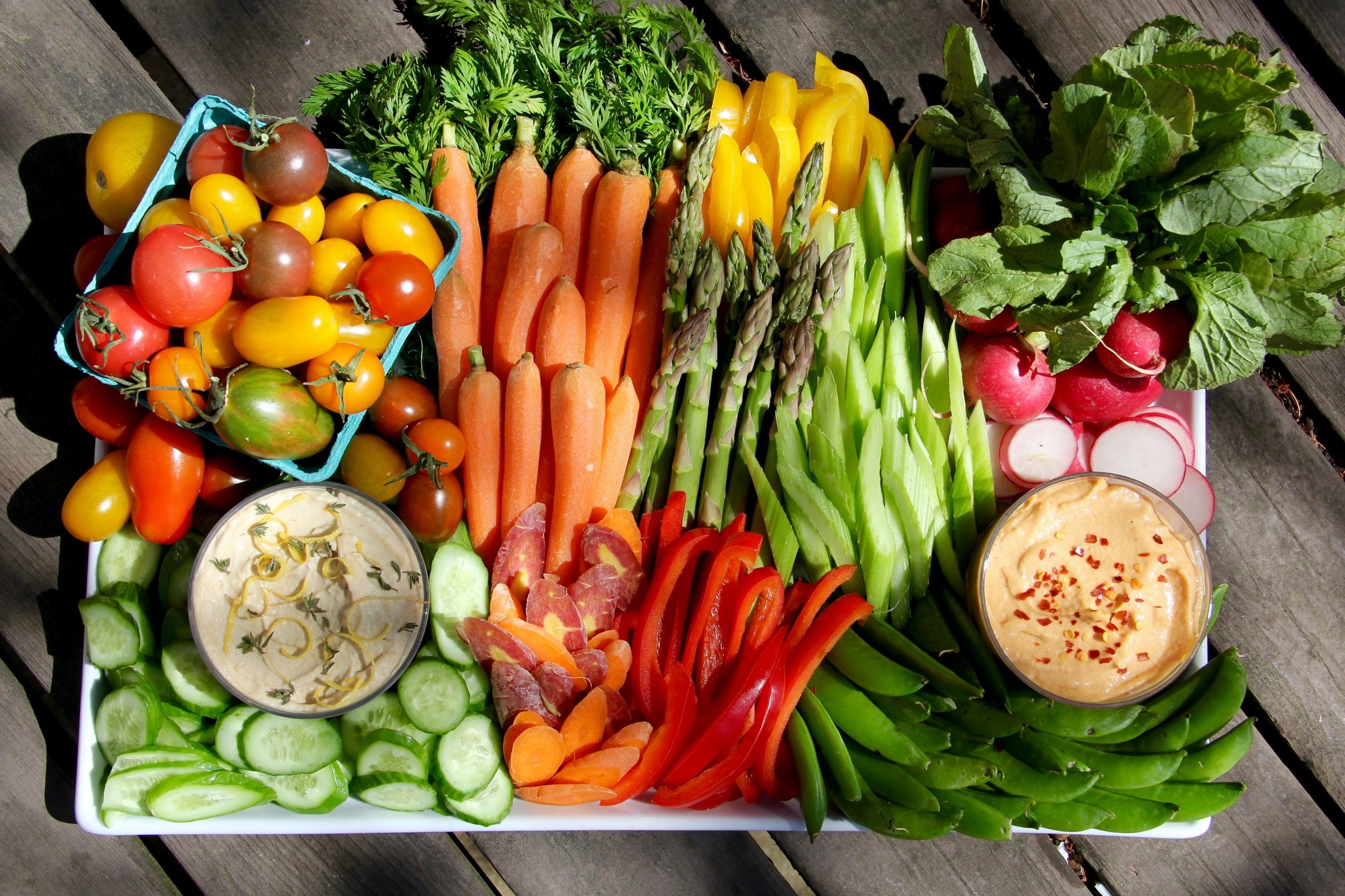 Fresh vegetable plate