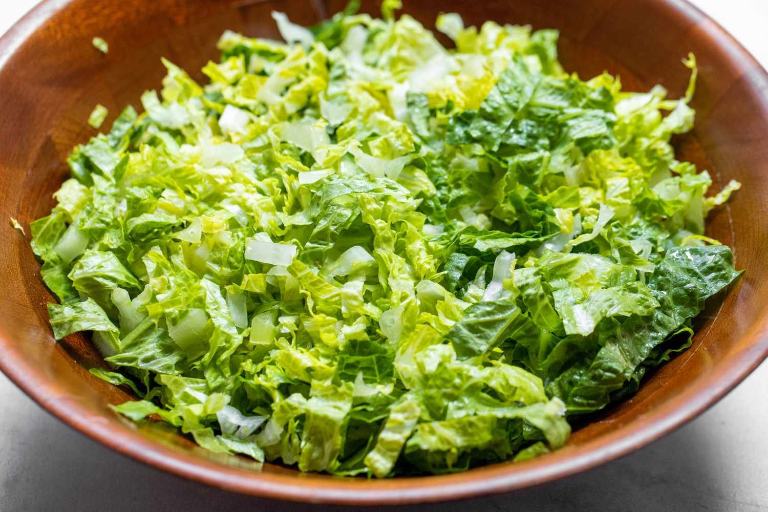 Chopped lettuce