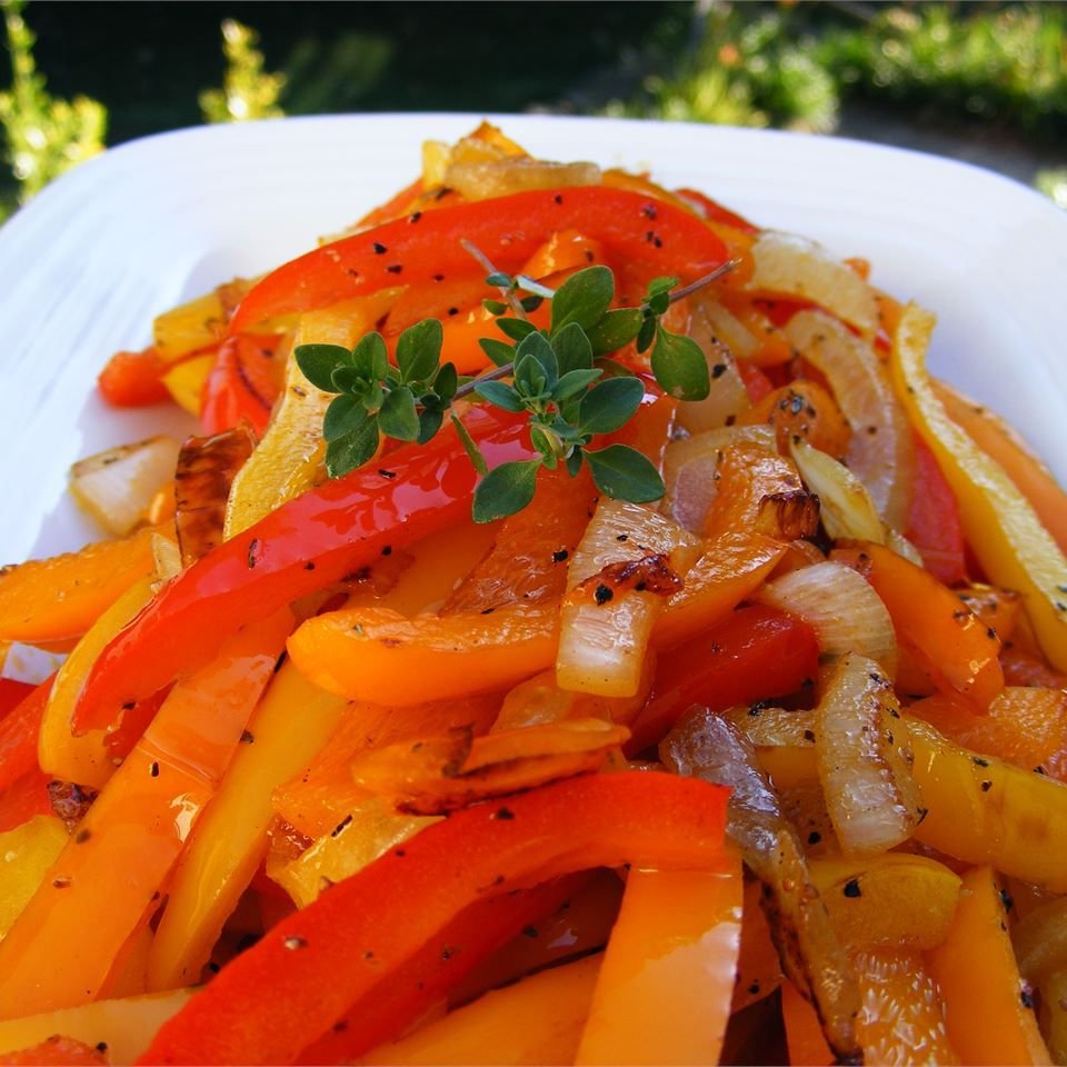 Onions and Bell peppers