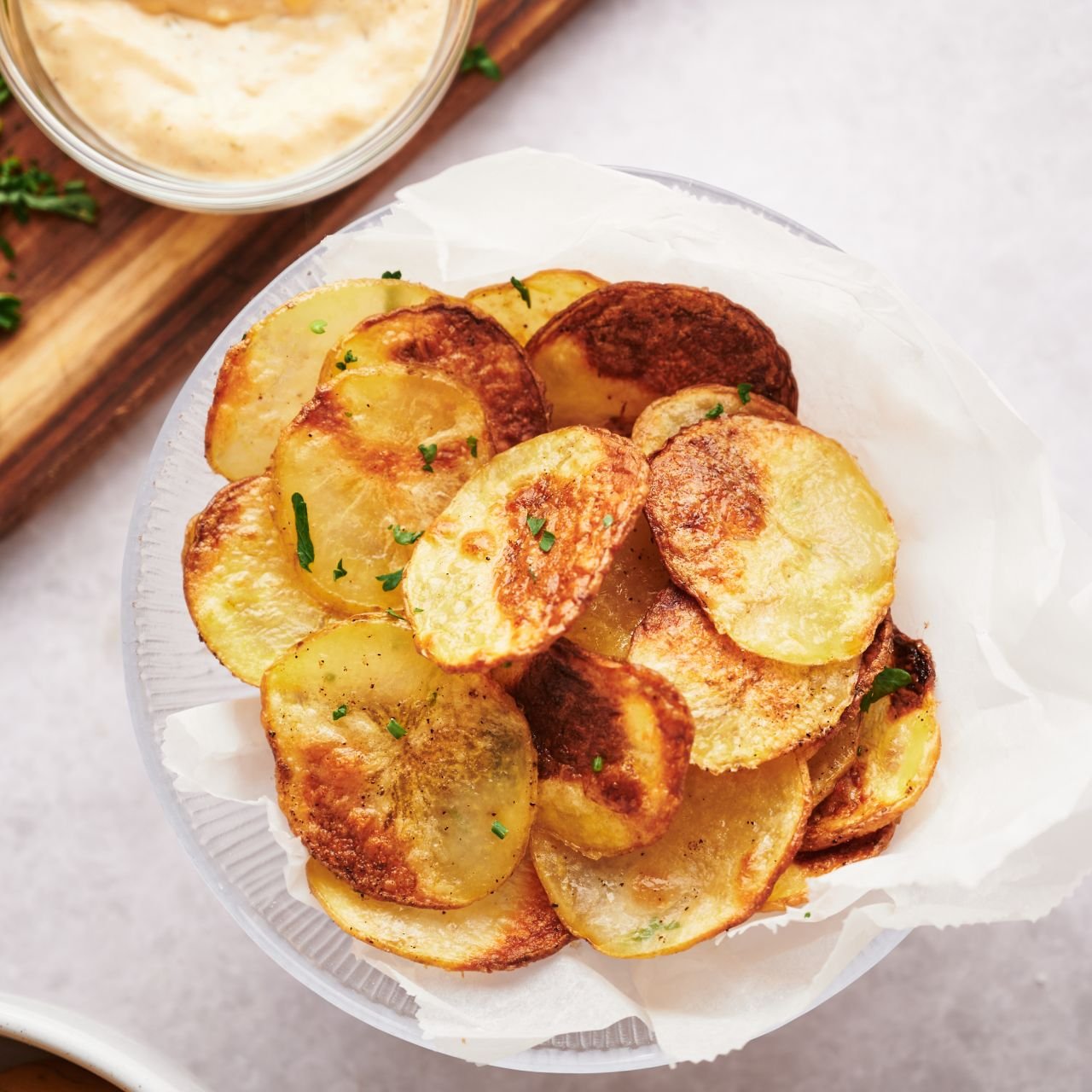Baked potato chips
