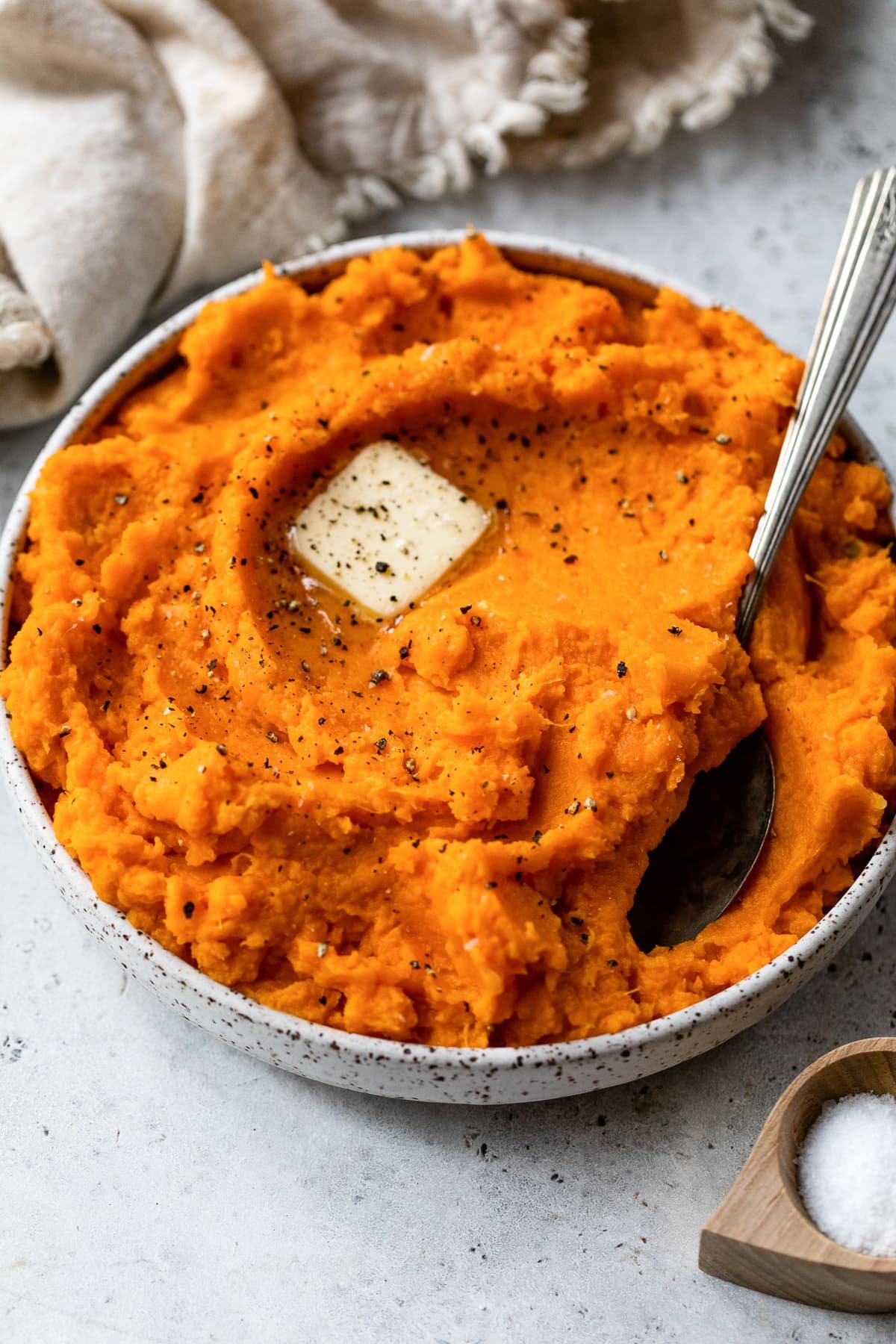 Mashed sweet potato