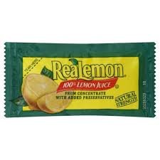 Lemon juice packet
