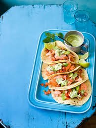 Salmon fish tacos