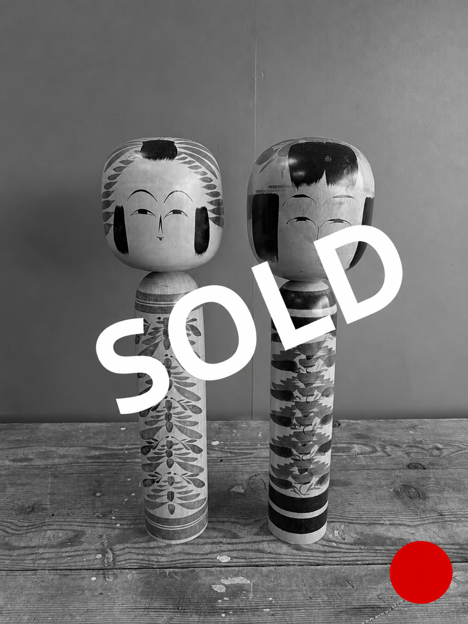 Vintage Japanese Kokeshi Dolls (Can be purchased as a pair or individually)