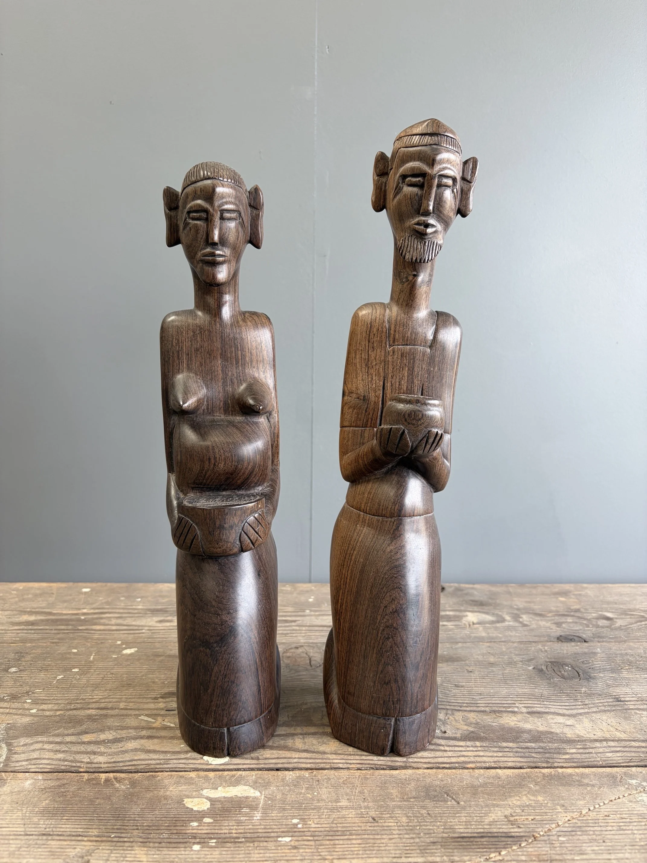 SOLD  - Hand Carved African Figures