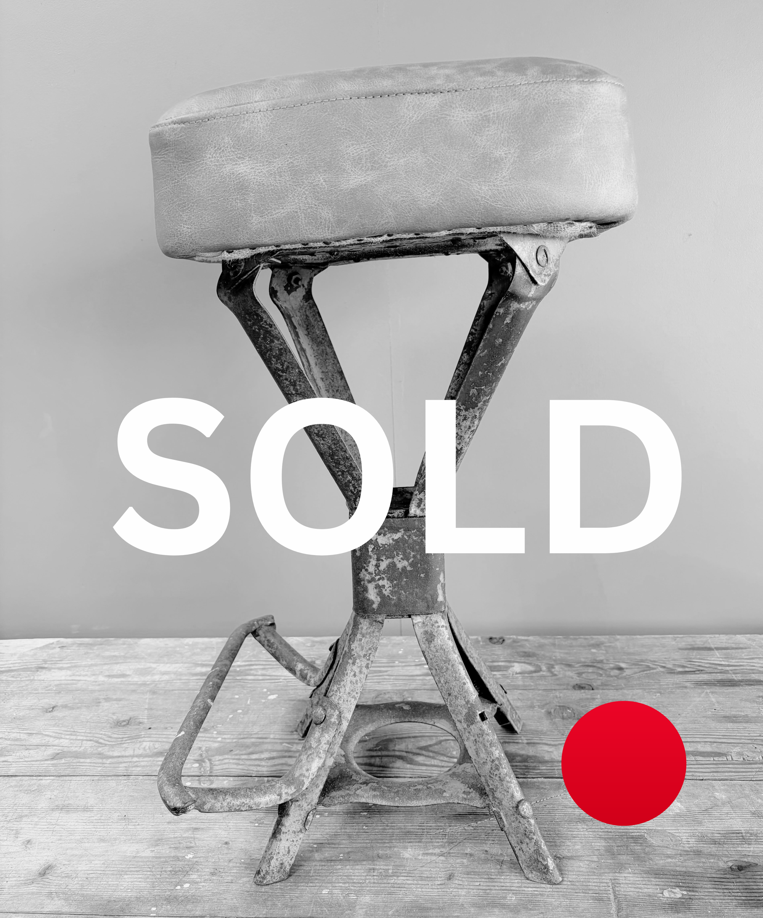 Vintage Industrial Gymnasium Stool