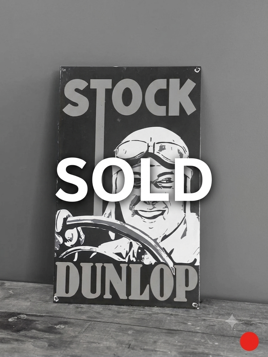 Stock Dunlop Enamel  Sign