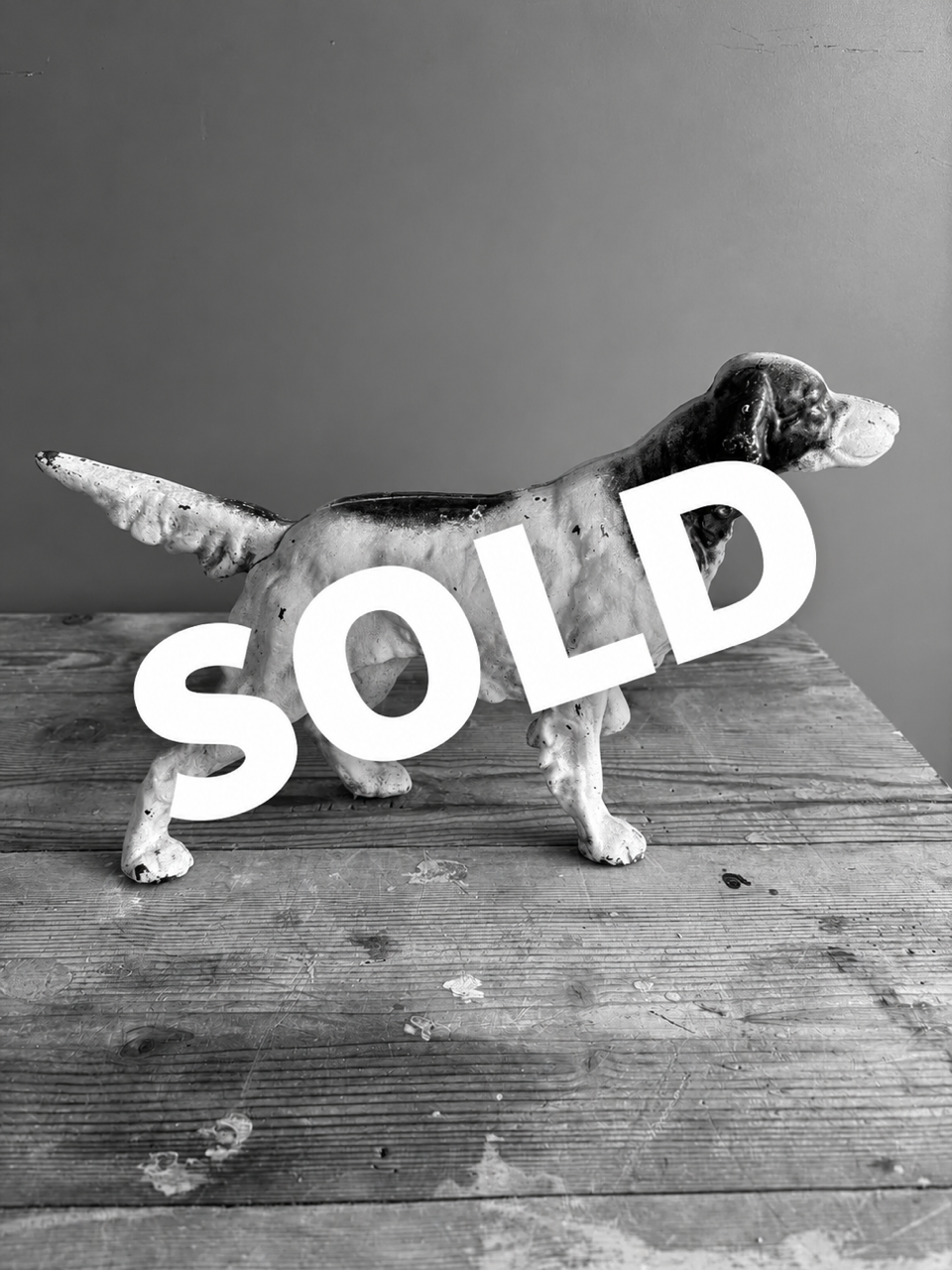 Vintage Cast Iron Hunting Dog/Pointer Doorstop 