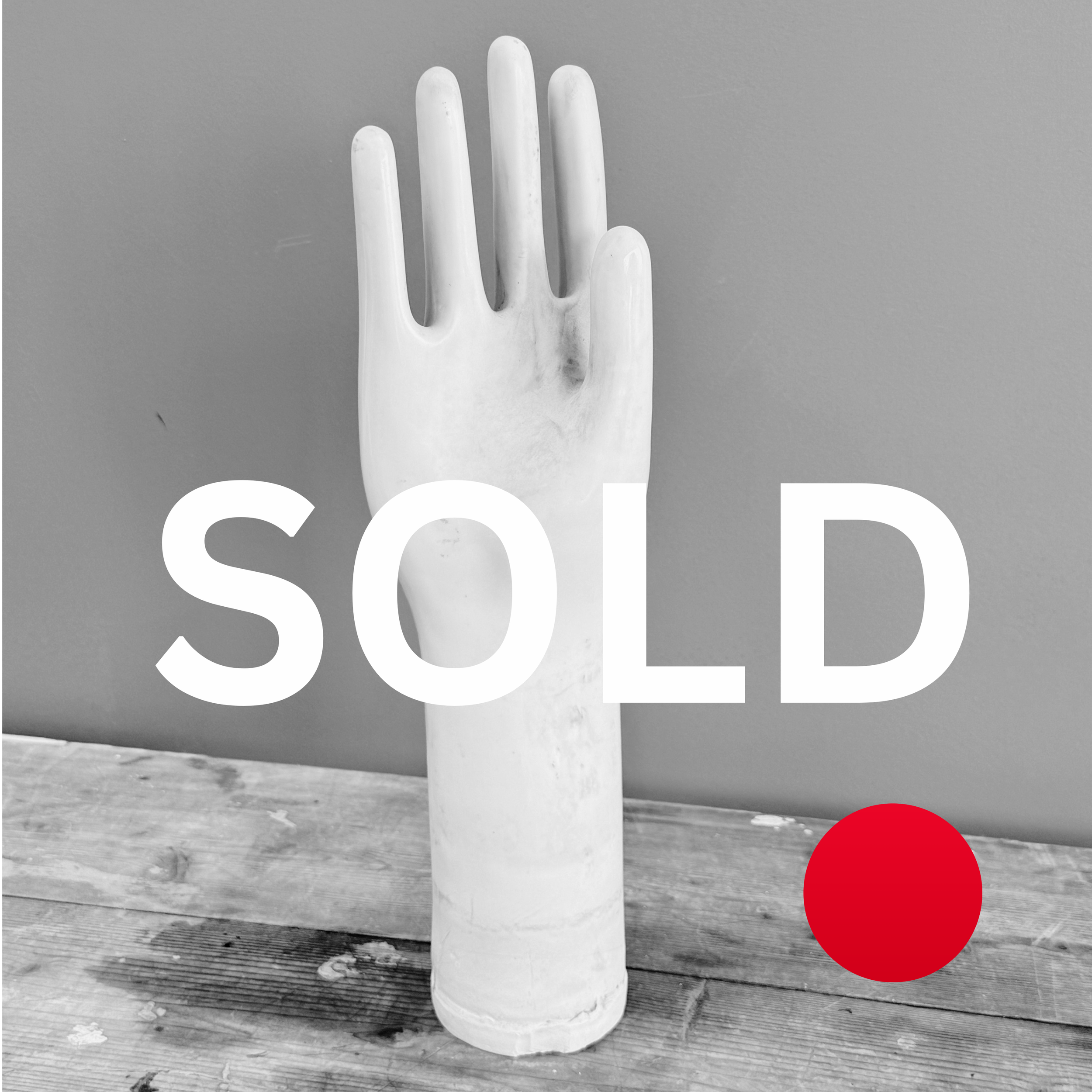 SOLD - Vintage Porcelain Glove Mould