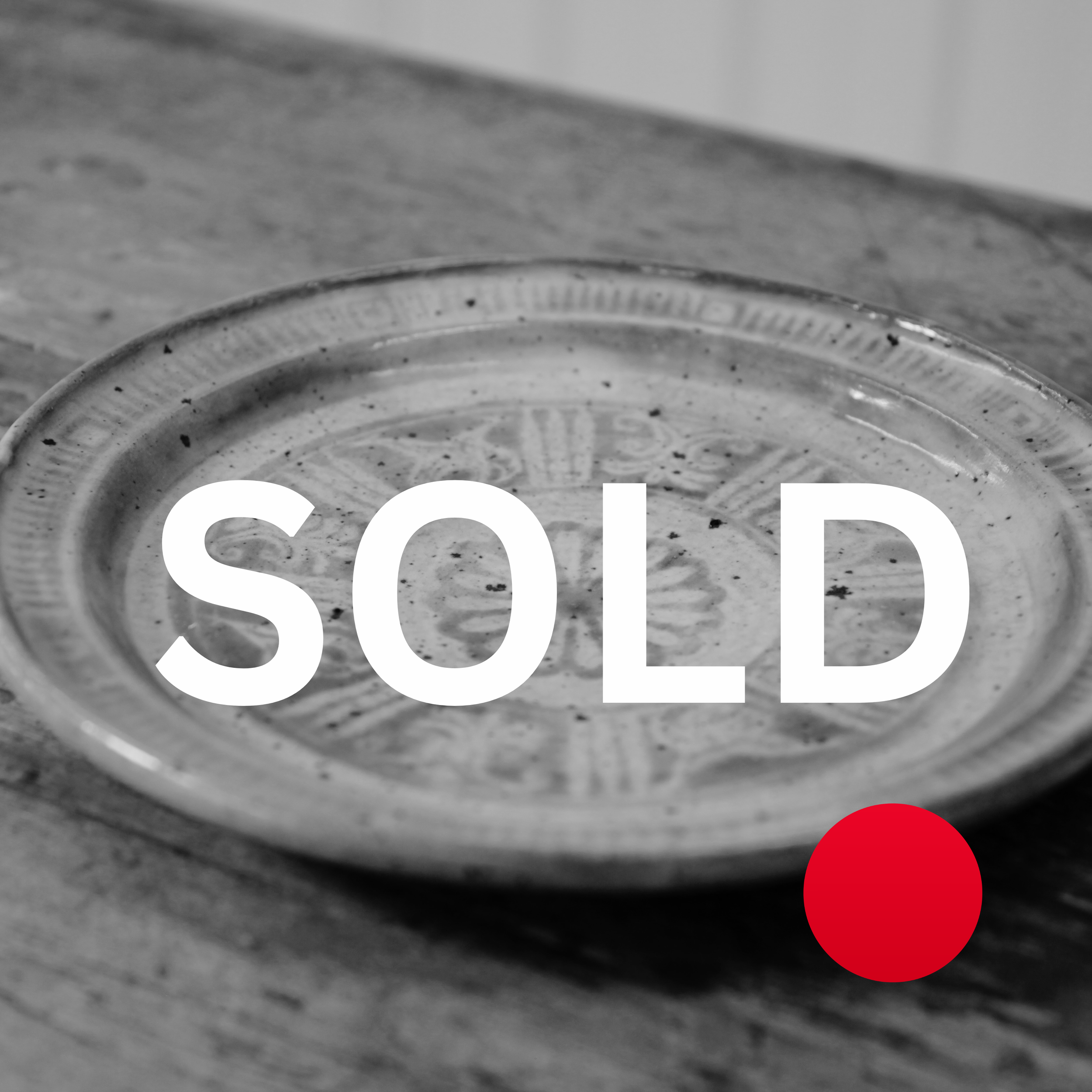 SOLD - Mid-Century Stoneware Charger - Robert Brumby