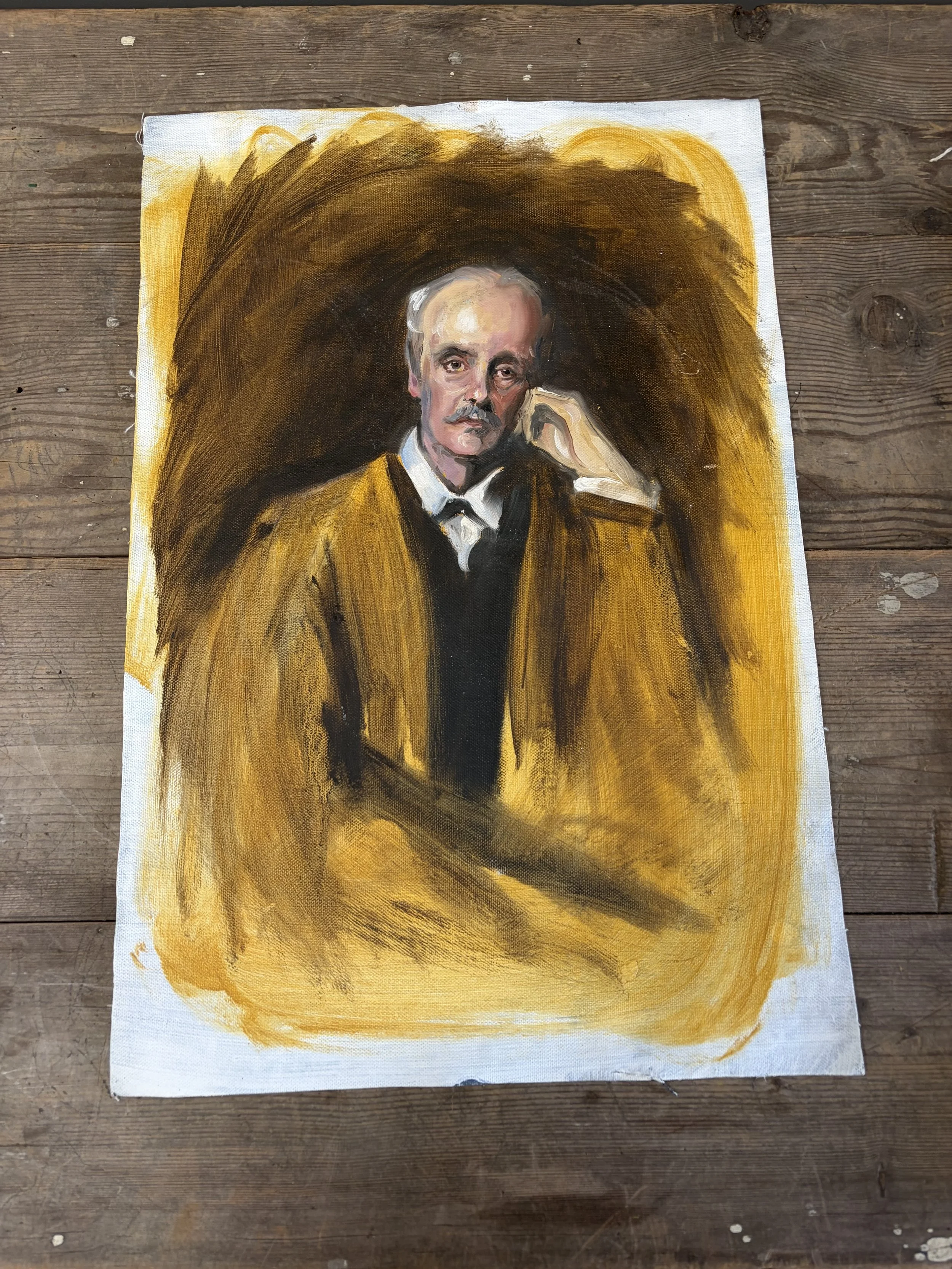 Oil on Canvas Male Portrait