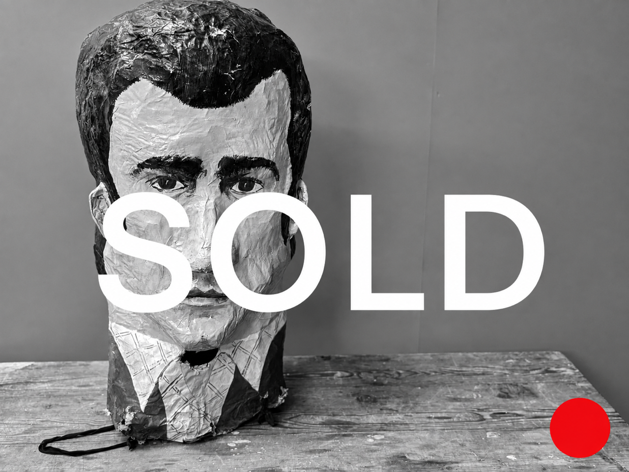 Papier-Maché Head of President Macron