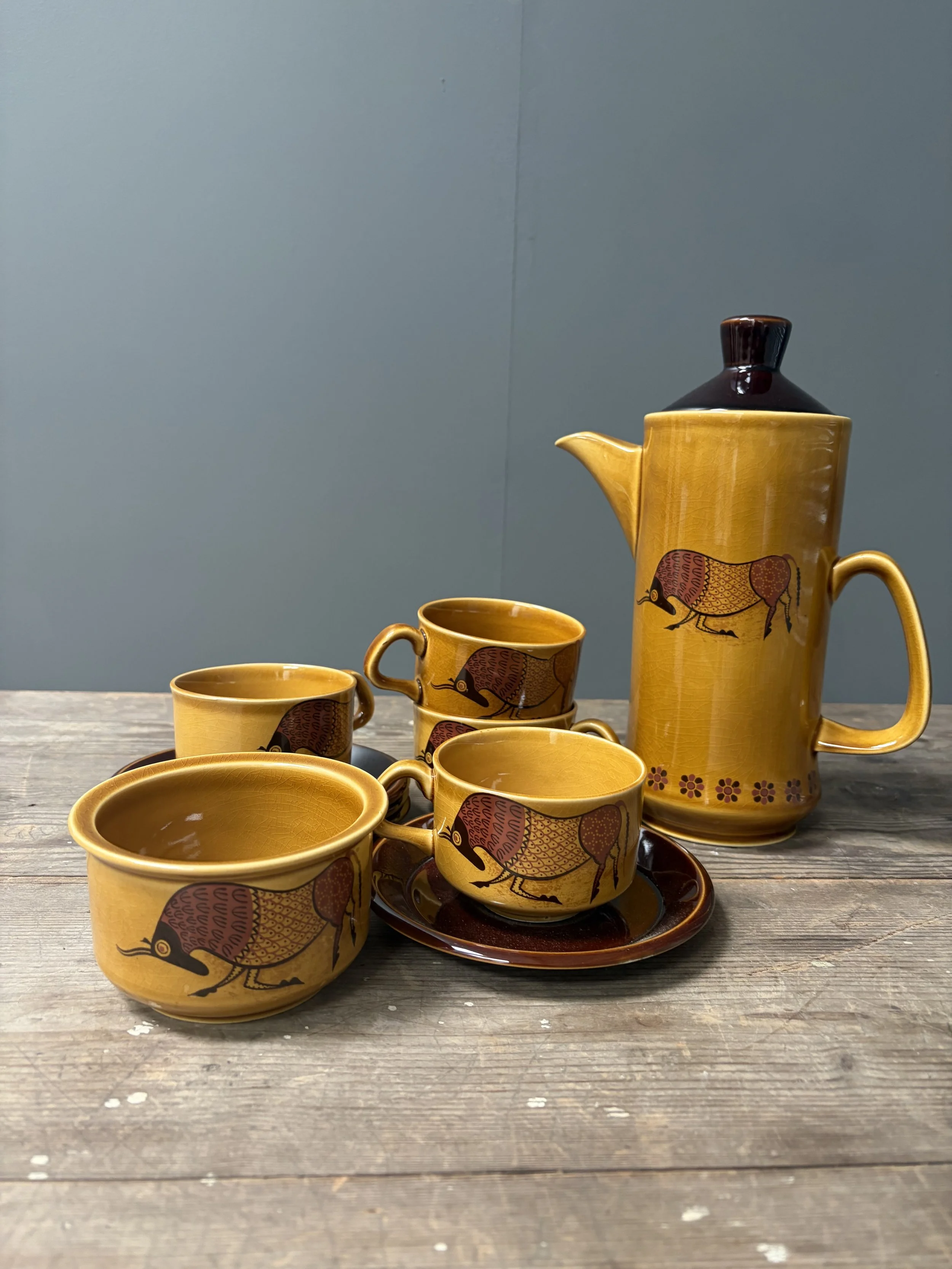 Royal Worcester Palissy Sierra Coffee Set