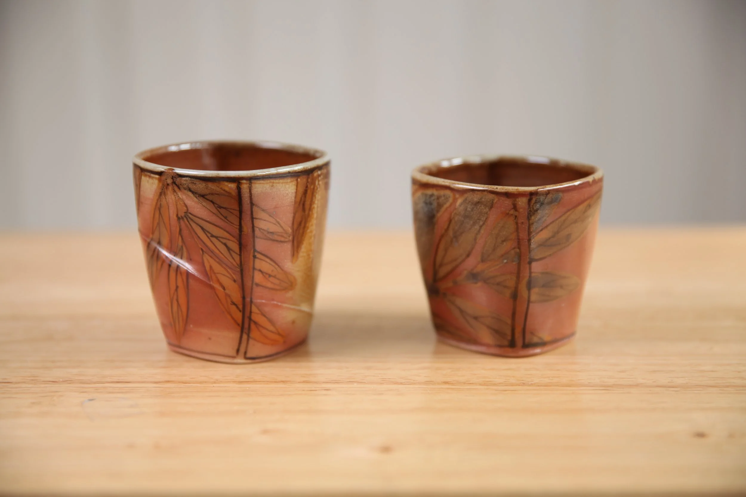 Pair of Salt Glazed Cups - Cathi Jefferson