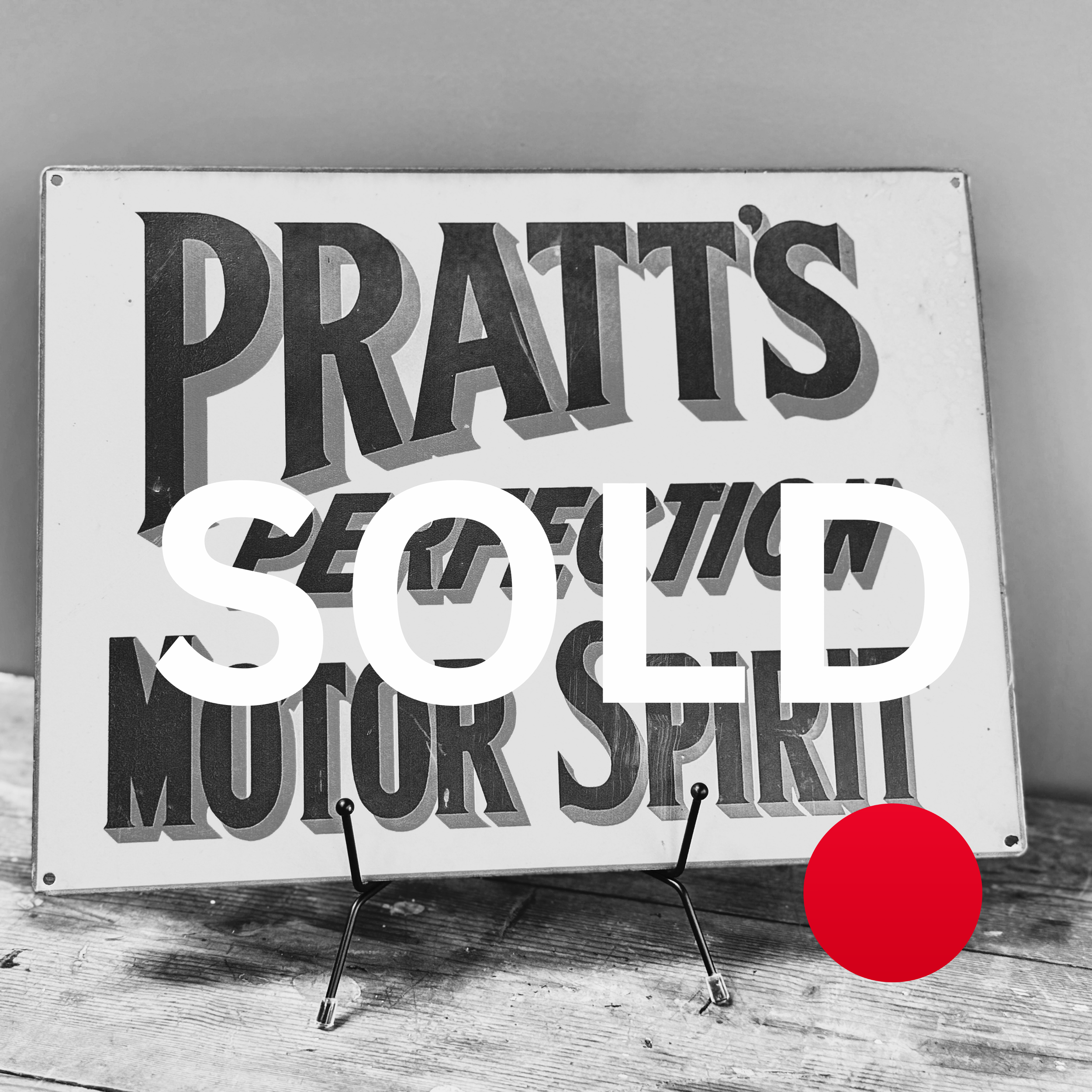 Pratt's Enamel Sign