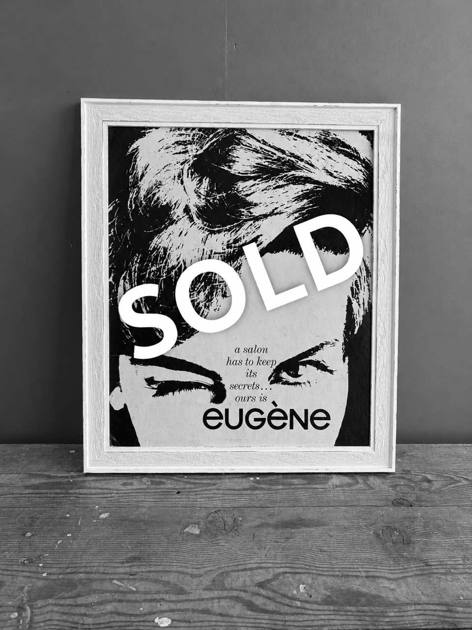 Eugene - Vintage Framed Salon Advertising Board